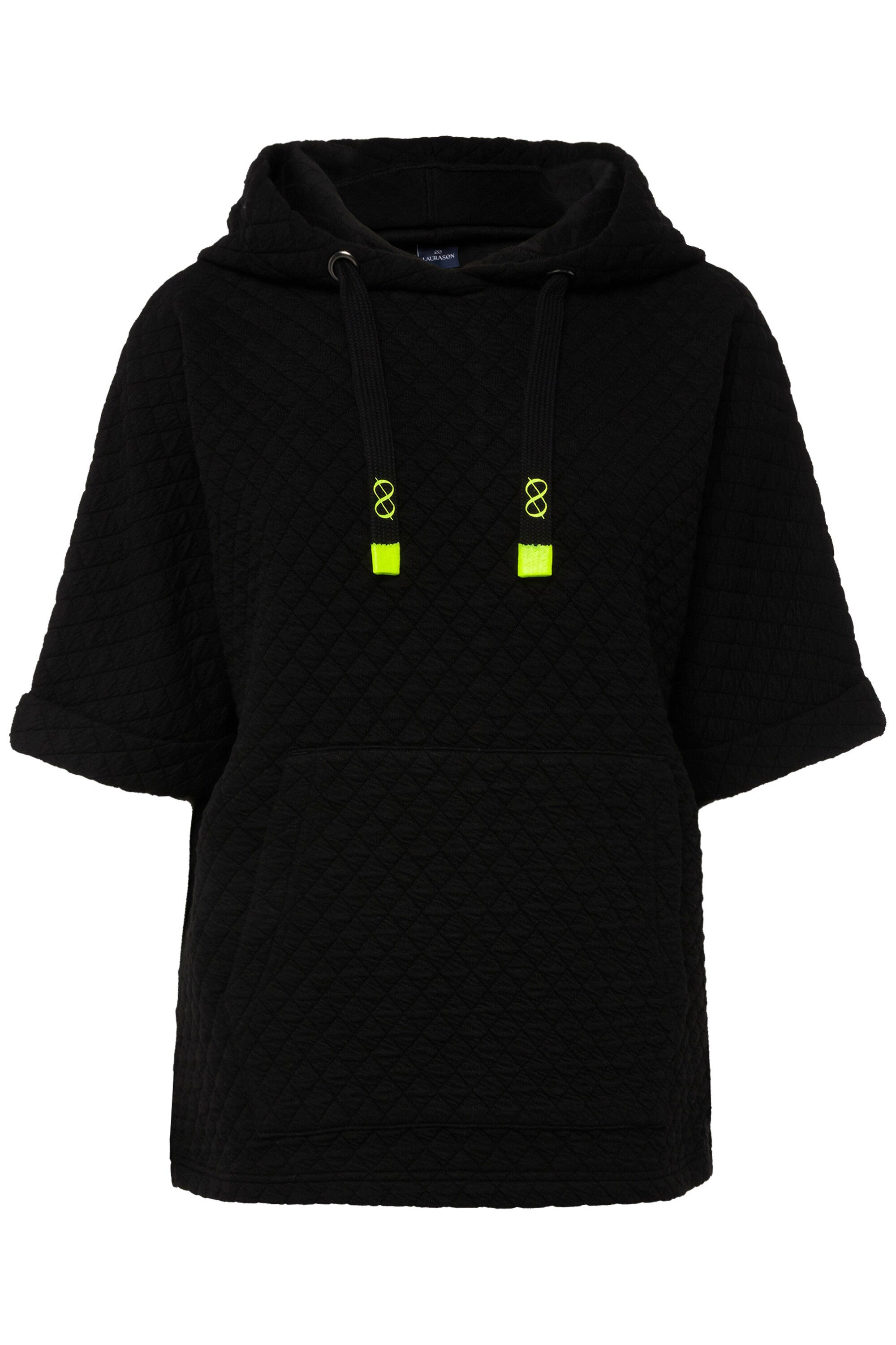 Laurasøn Sweatshirt Sweat-Pullunder Waffel-Jacquard Kapuze günstig online kaufen