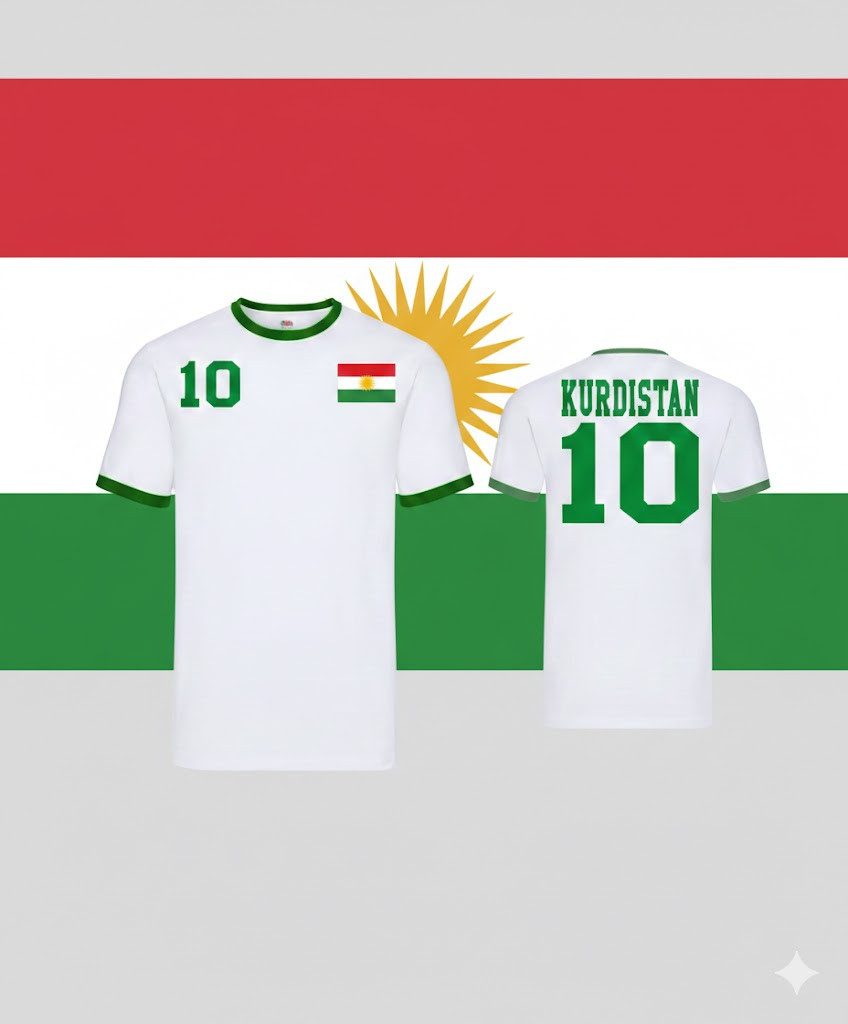 Blondie & Brownie T-Shirt Herren Kurdistan Sport Trikot Fußball Handball Meister WM