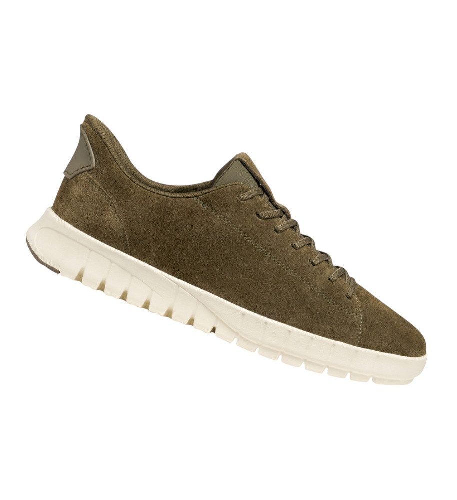 Geox Flextride Plus (Veloursleder) khakigrün Herren Sneaker – Bild 5 von 5