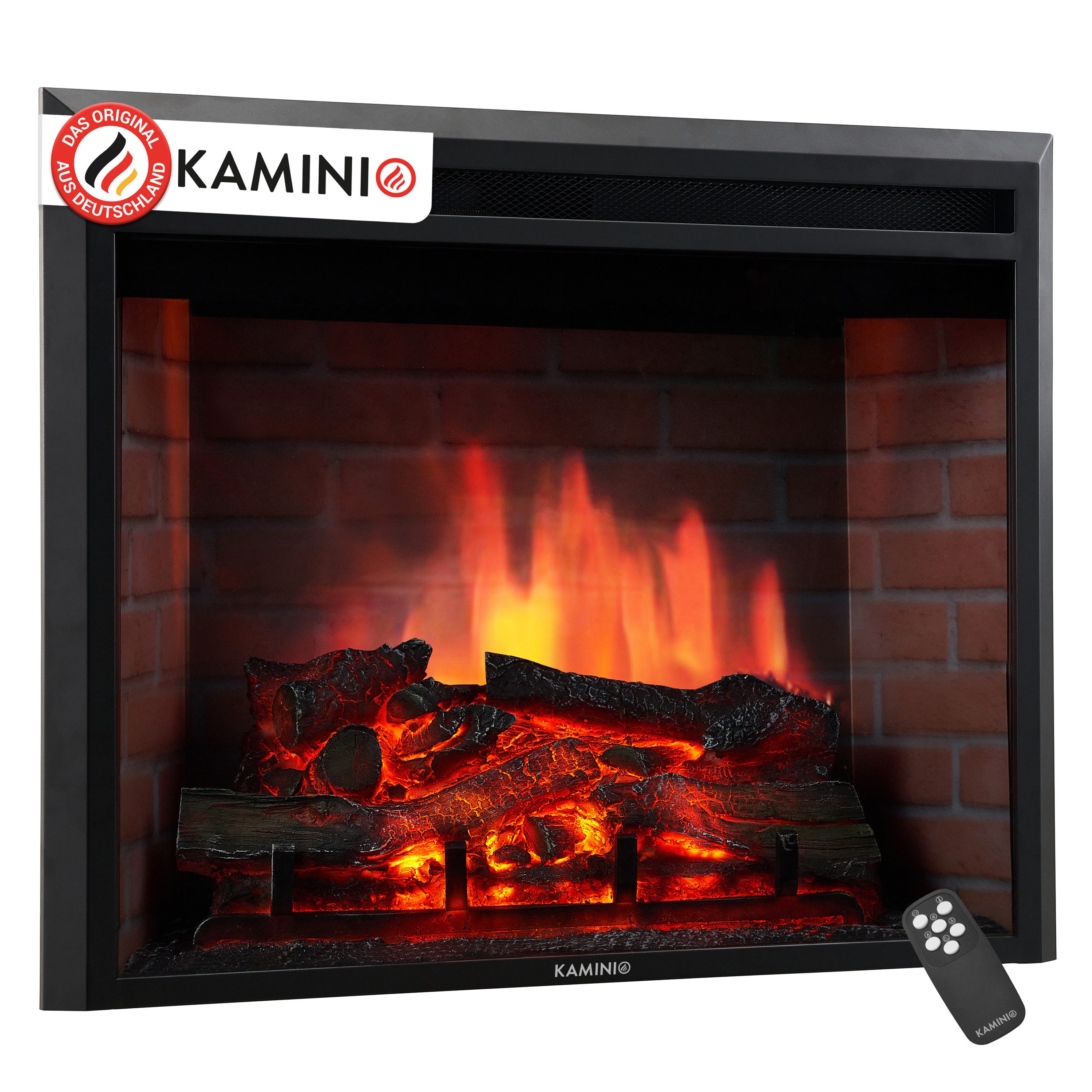 KAMINIO Elektrokamin LUCA, Elektrischer Kamin mit 3D-Flammeneffekt in 12 Fa günstig online kaufen