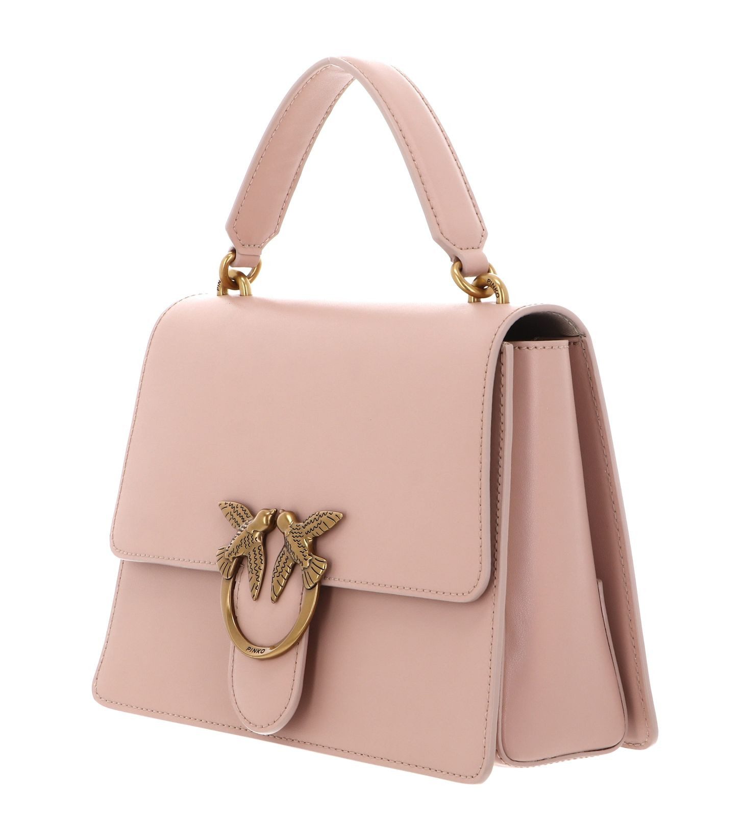 PINKO Handtasche Top Handle Classic Light, aus echtem Rindsleder