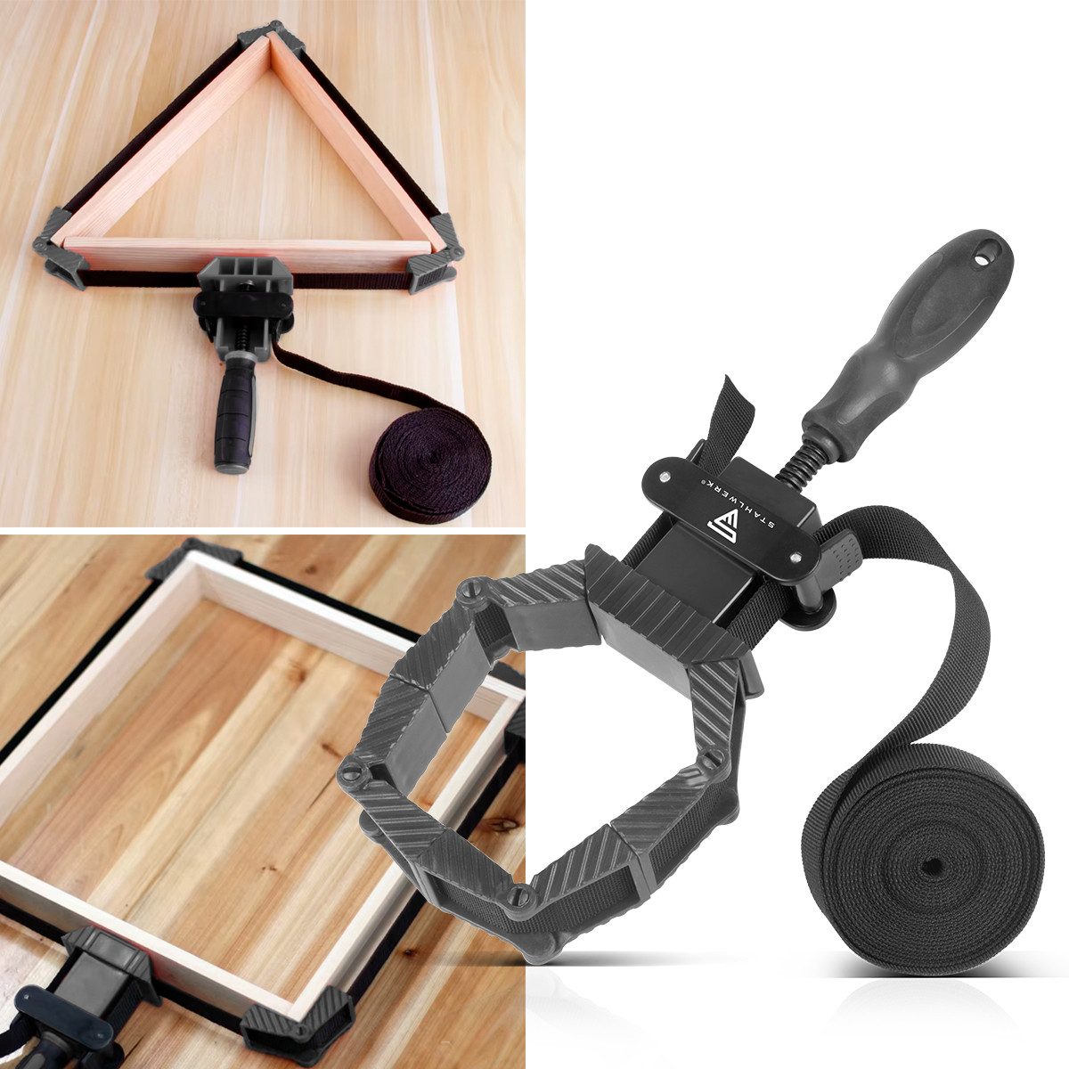 STAHLWERK Flachwinkel Rahmenspanner, Winkelspanner, Bandspanner, (1-St)