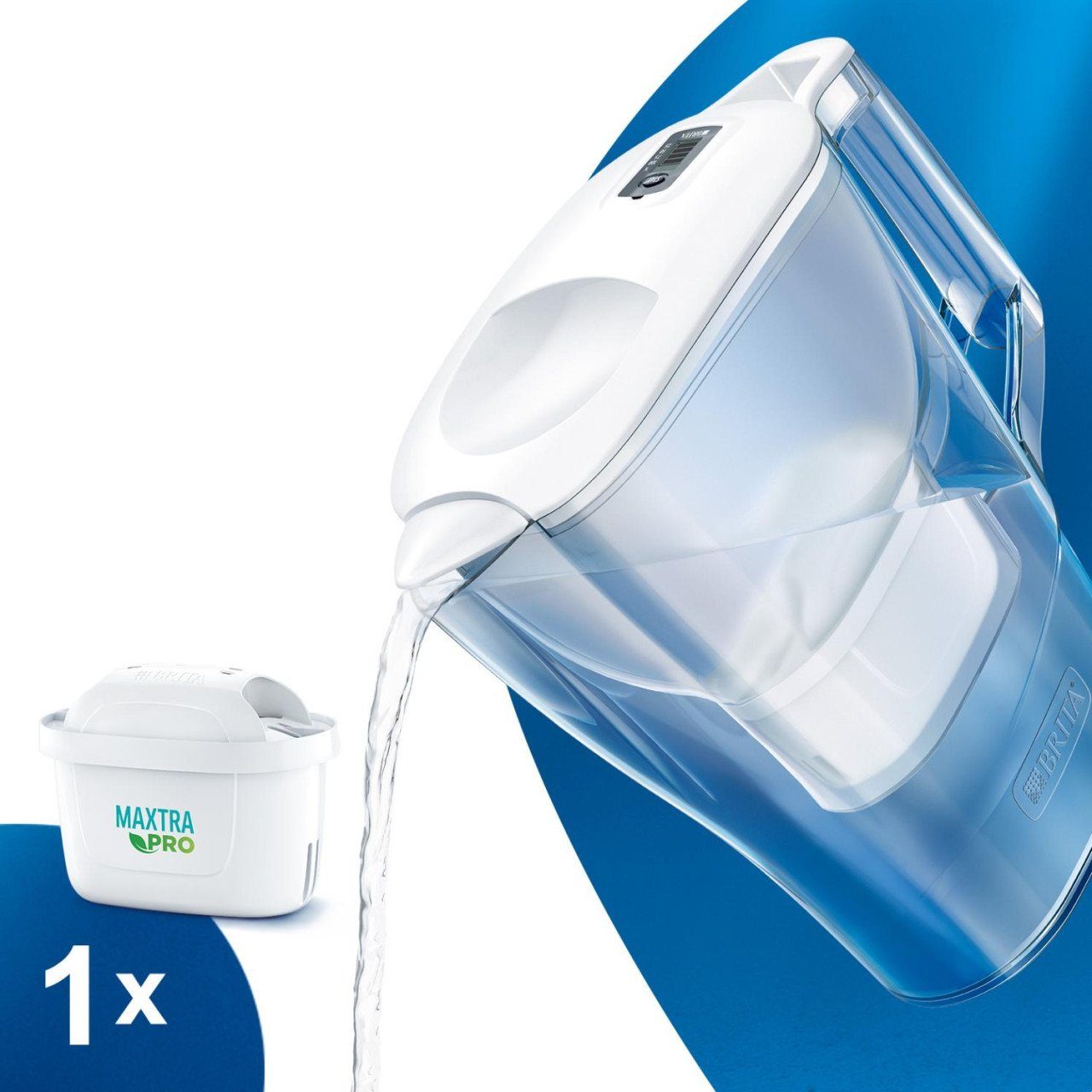 BRITA Wasserfilter Brita Wasserfilter-Kanne Aluna weiß 2,4 l