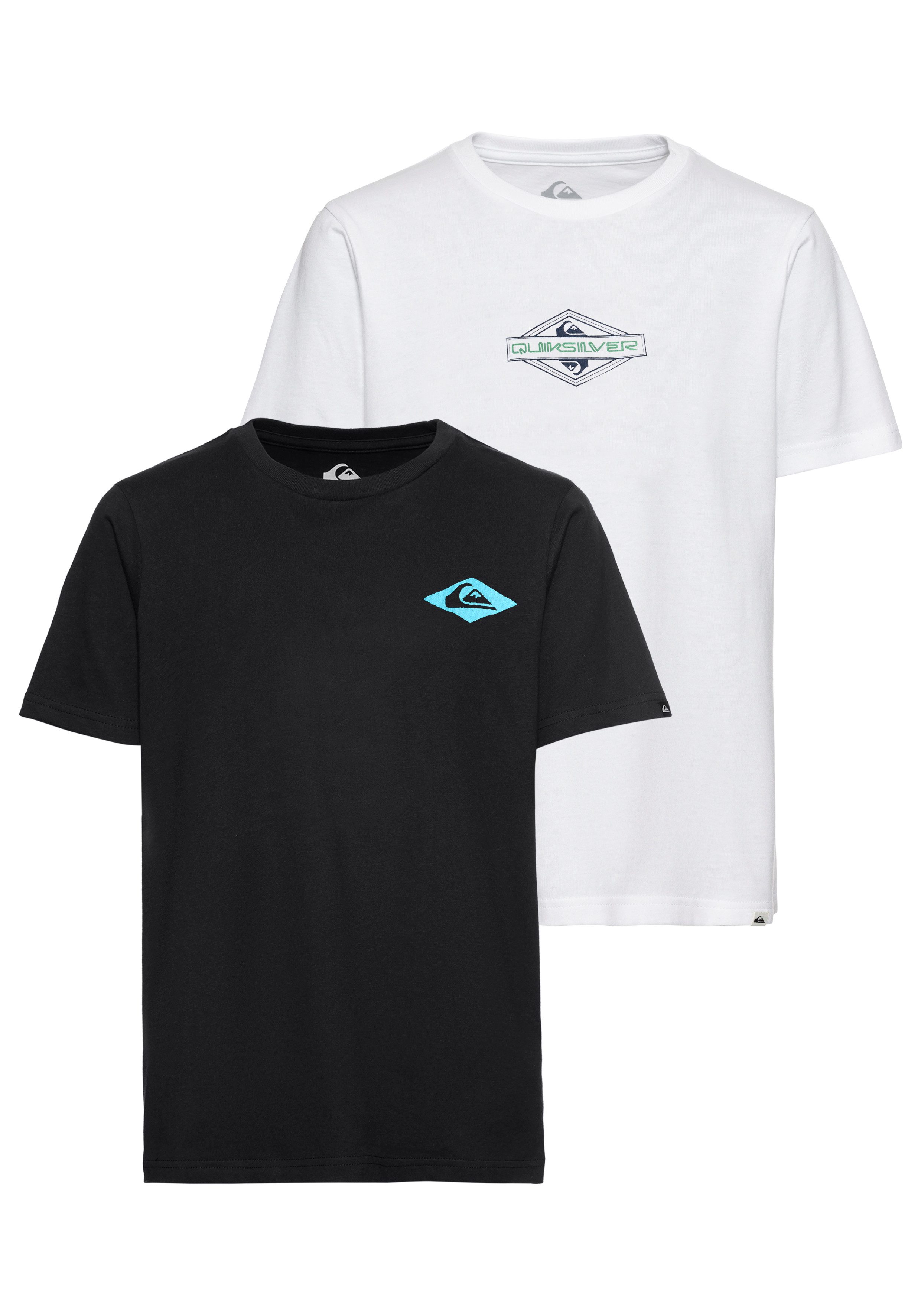 Quiksilver T-Shirt CAPTION WRECKERS PACK YOUTH (2-tlg) Kurzarm-Design, 2er-Pack, aus Baumwolle, in den Größen 10 bis 16