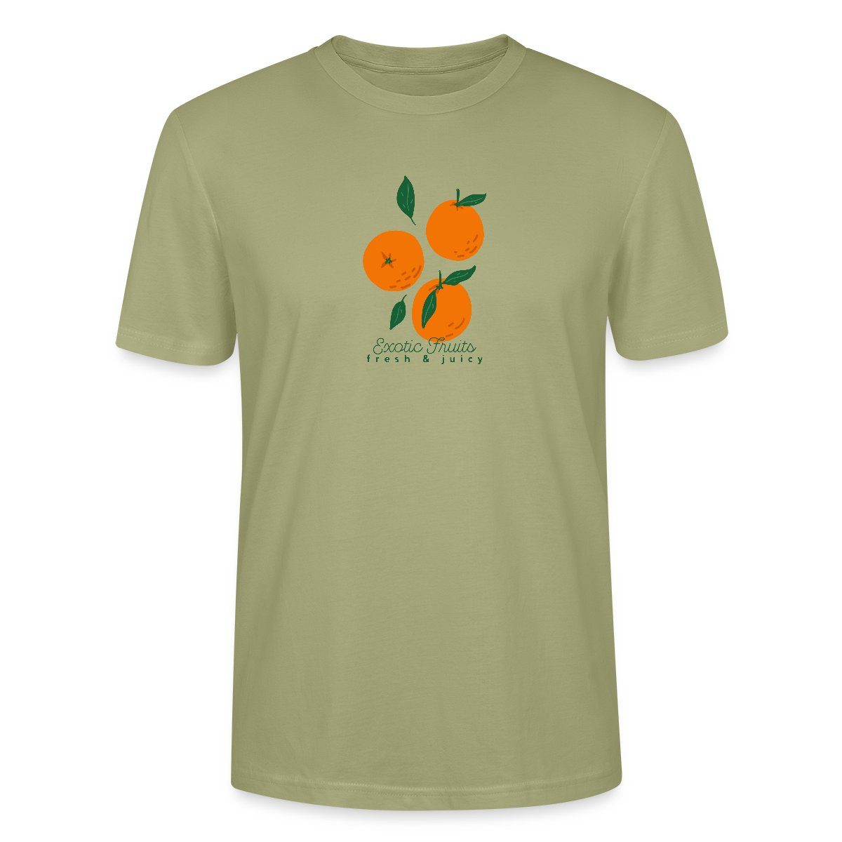 T-Shirt Orangen Früchte Sommer Italien Urlaub Apulien Unisex Bio T-Shirt