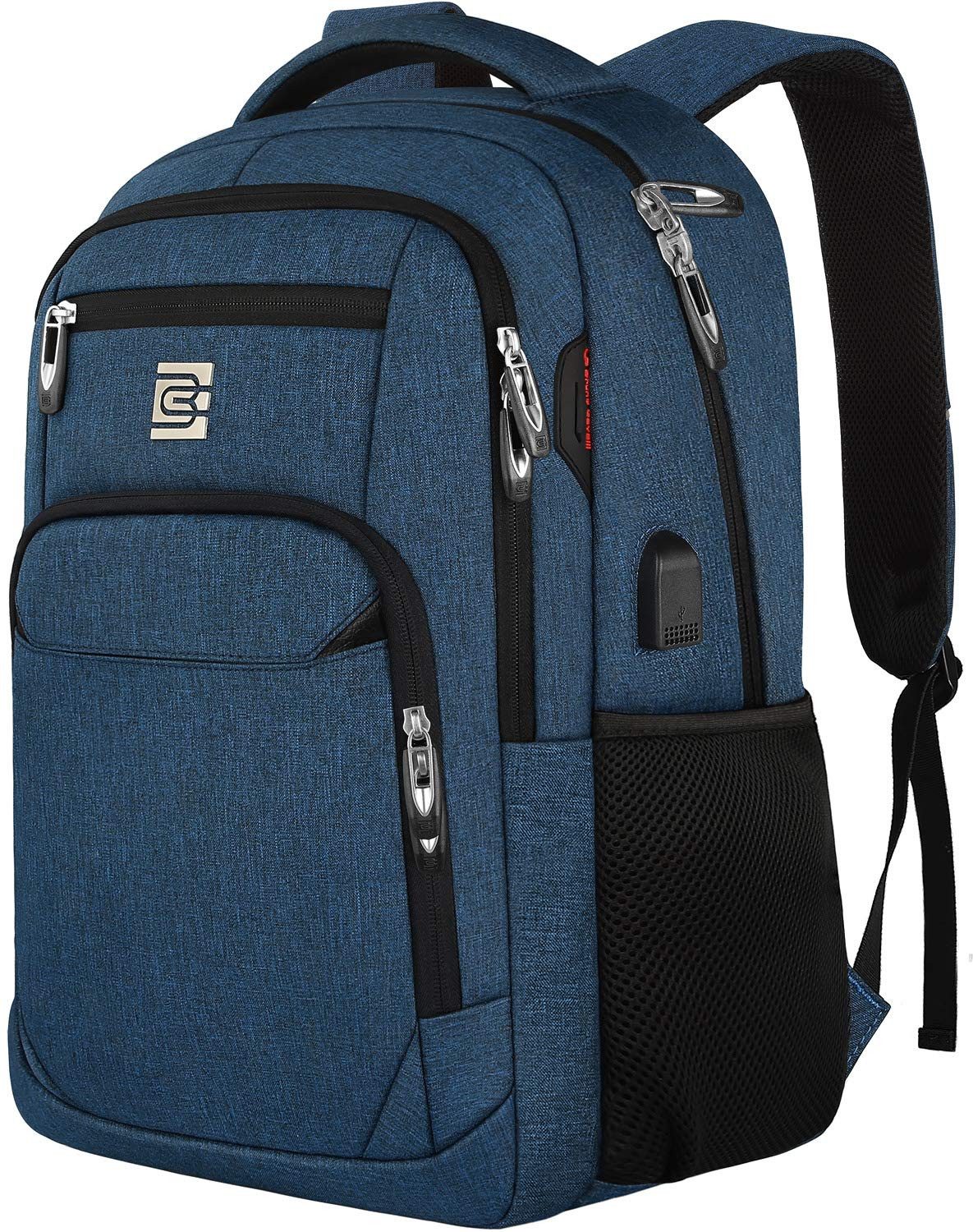 MODFU Laptoprucksack Laptop Rucksack Rucksäcke Schulrucksack Laptoptasche Wasserbeständig (Laptop Notebook Tasche Schule Uni Rucksack Freizeitrucksack, Sportrucksack, mit USB-Anschluss, Anti-Diebstahl, Backpack mit Laptopfach), Herren Damen Jungen Teenager Freizeit Arbeit Business Reisen