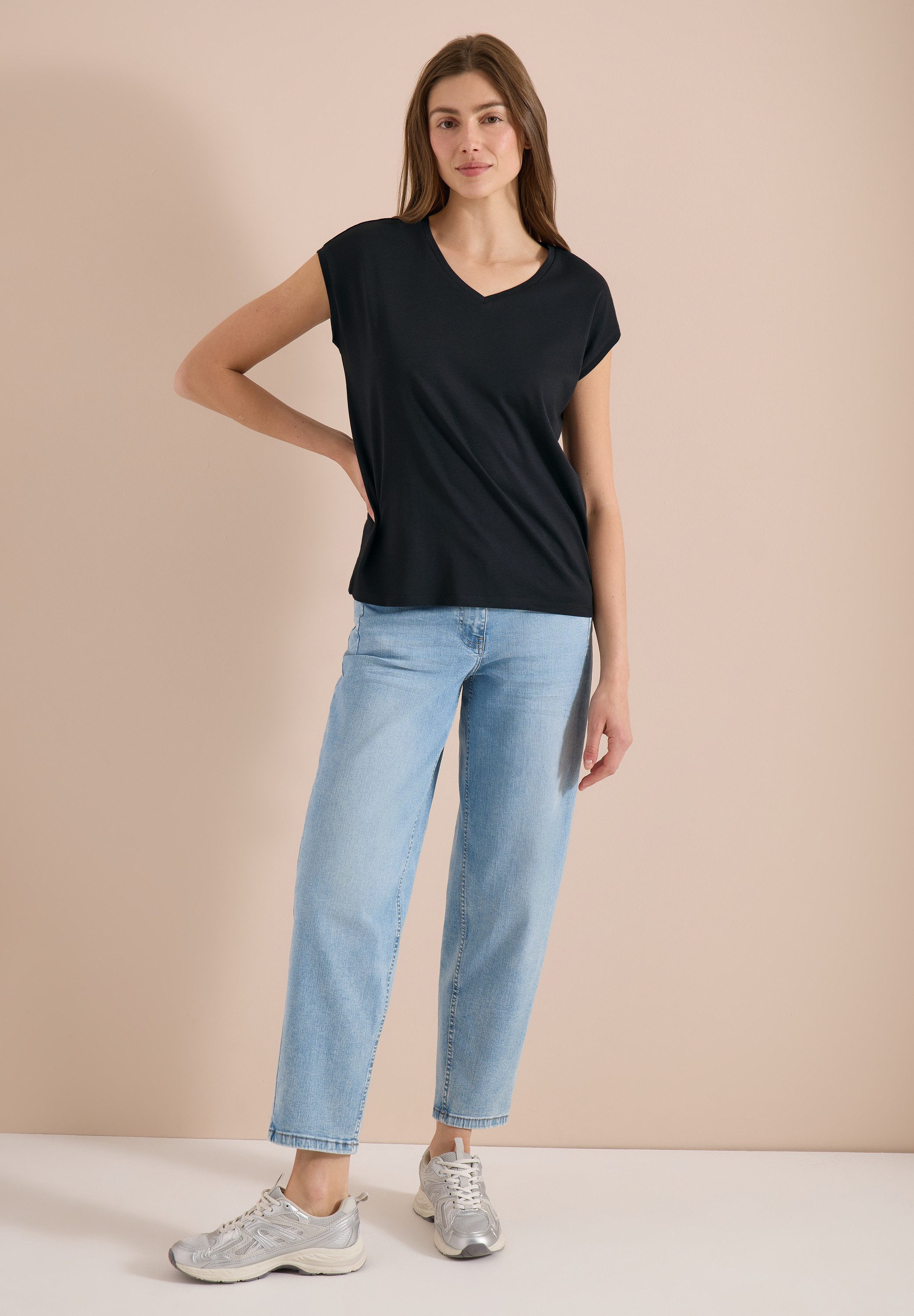 CECIL V-Shirt mit femininem V-Ausschnitt – Bild 3 von 5