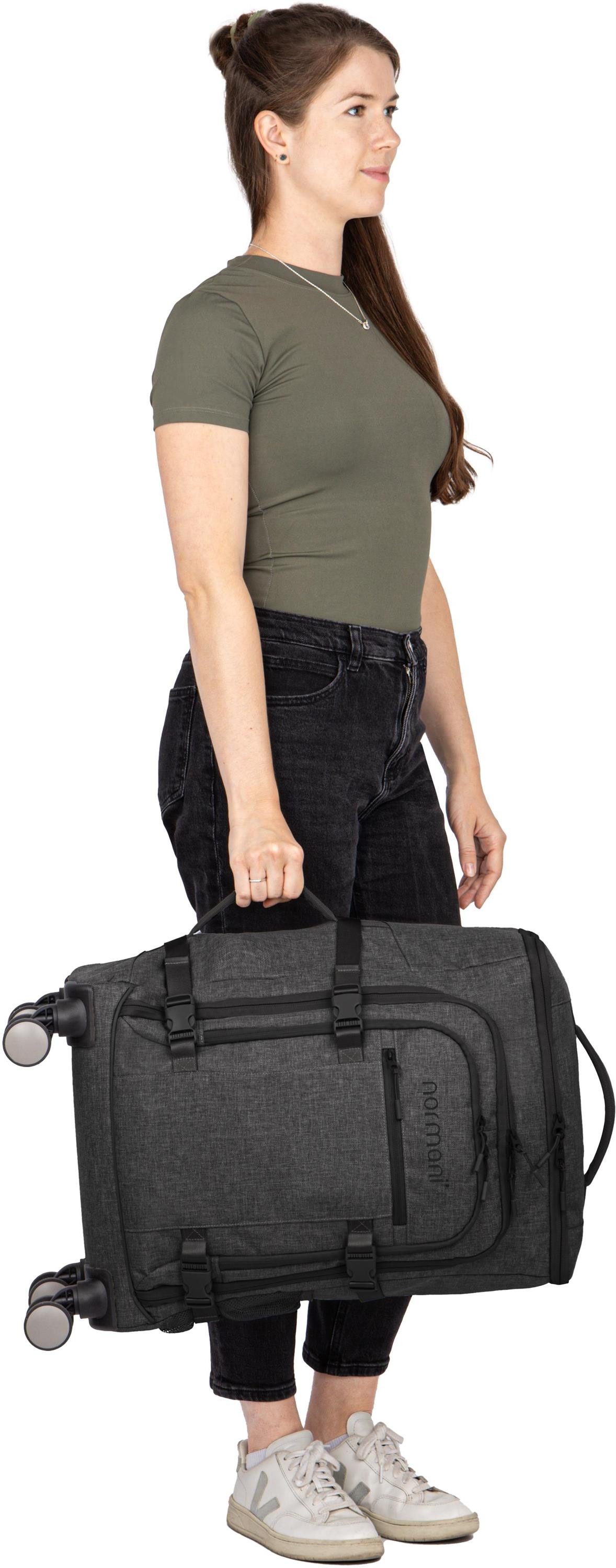 normani Reisetasche Reisetrolley mit Rucksackfunktion Namie, Reisetasche 3-in-1 in Handgepäckgröße – Bild 5 von 5