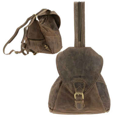 Greenburry Tagesrucksack "Vintage" Leder, Rucksack, Damen, BackPack, 24x27cm