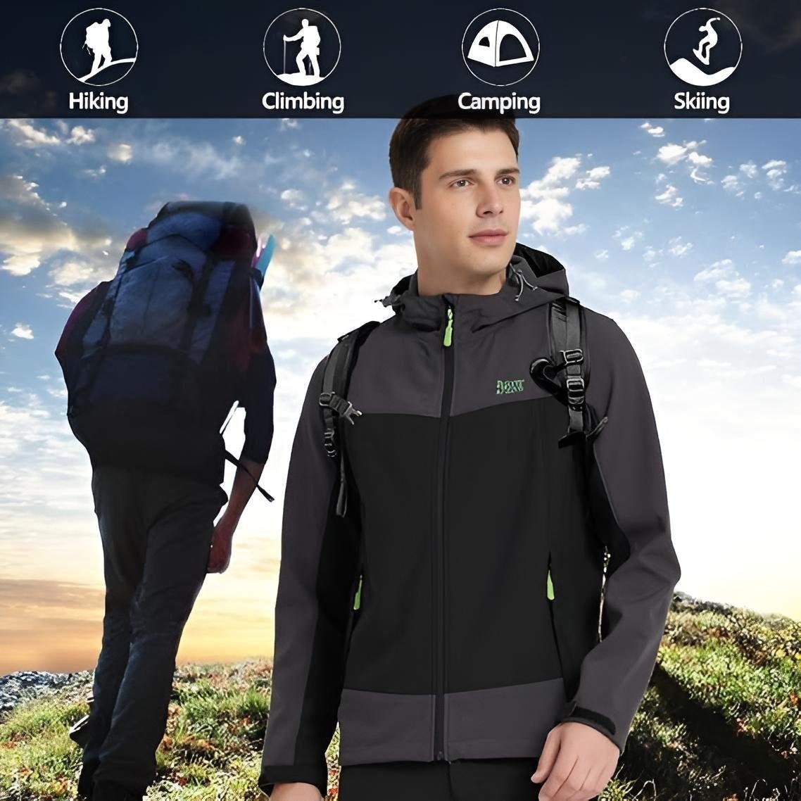 Diyarts Softshelljacke (wasserfeste Jacke mit TPU-Technologie, Winterjacke, günstig online kaufen