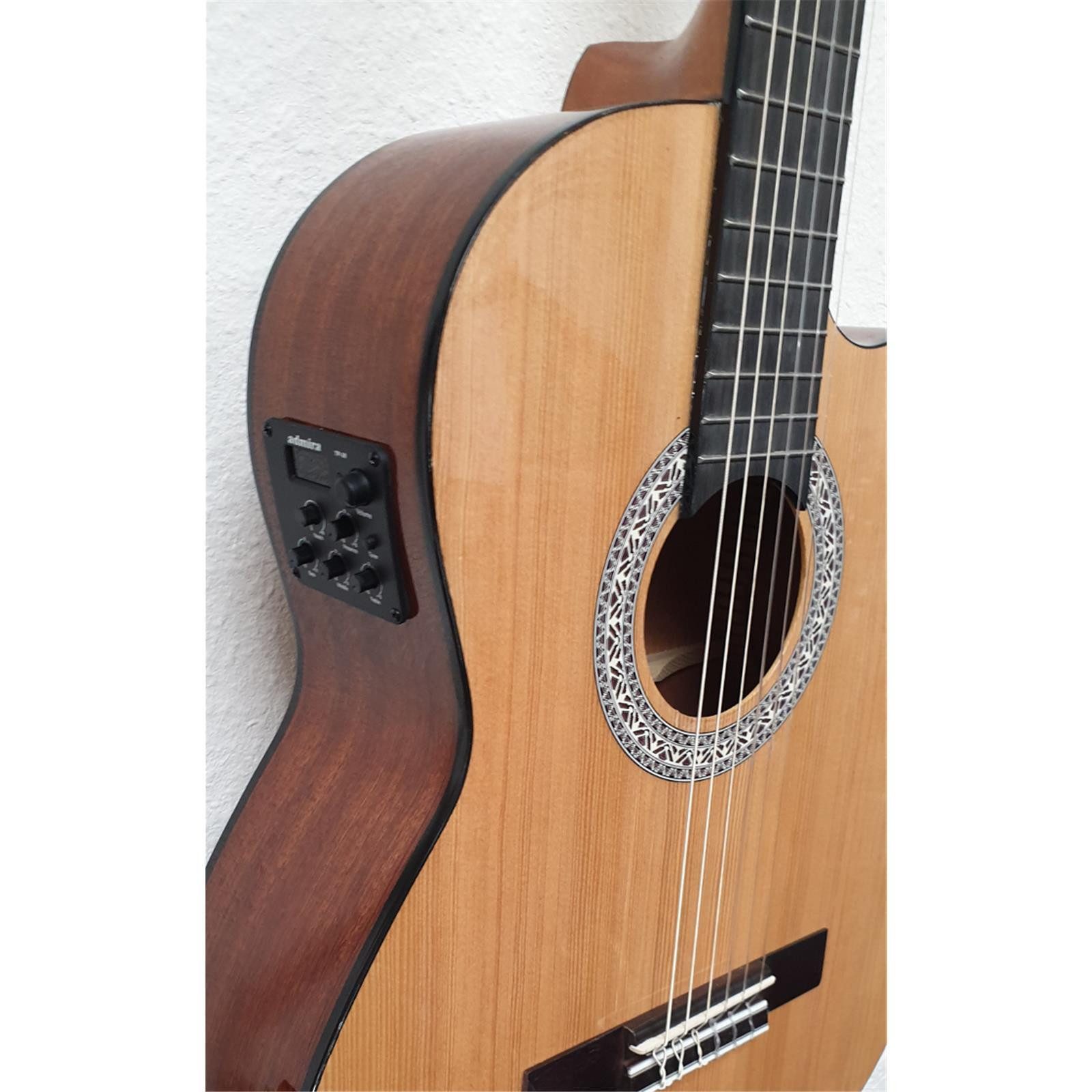 admira Konzertgitarre Alba E-Cutaway, Set, mit Cutaway und Tonabnehmersystem