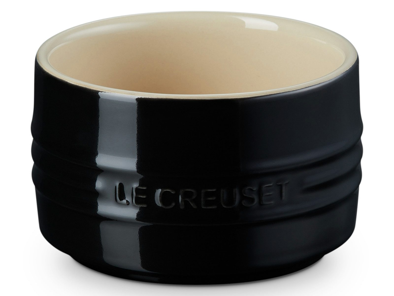 LE CREUSET Backform stapelbares Förmchen schwarz glänzend 8cm