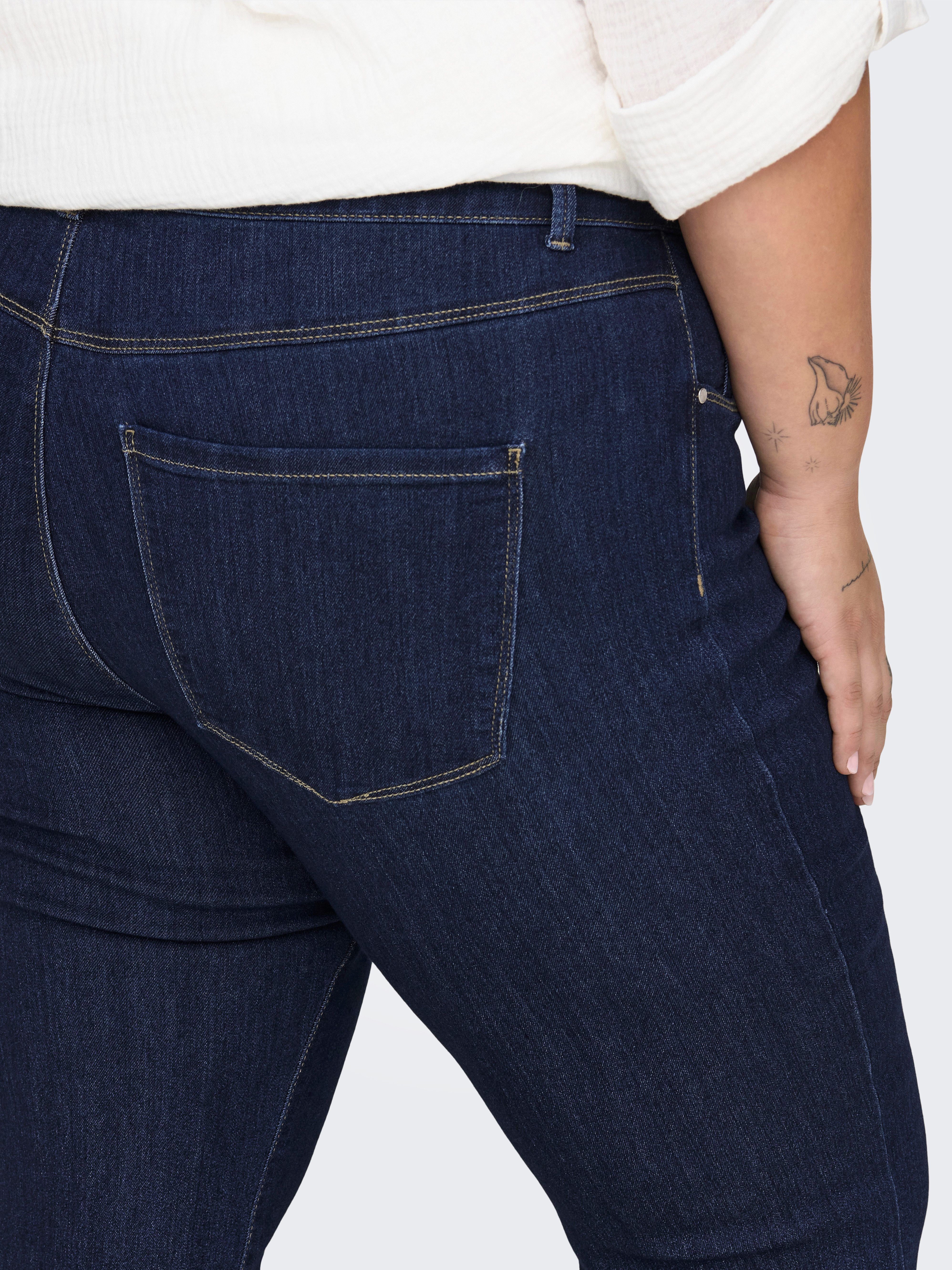 ONLY CARMAKOMA Bootcut-Jeans CARTHUNDER LIFE MID PUSH UP FLARED DNM – Bild 3 von 5