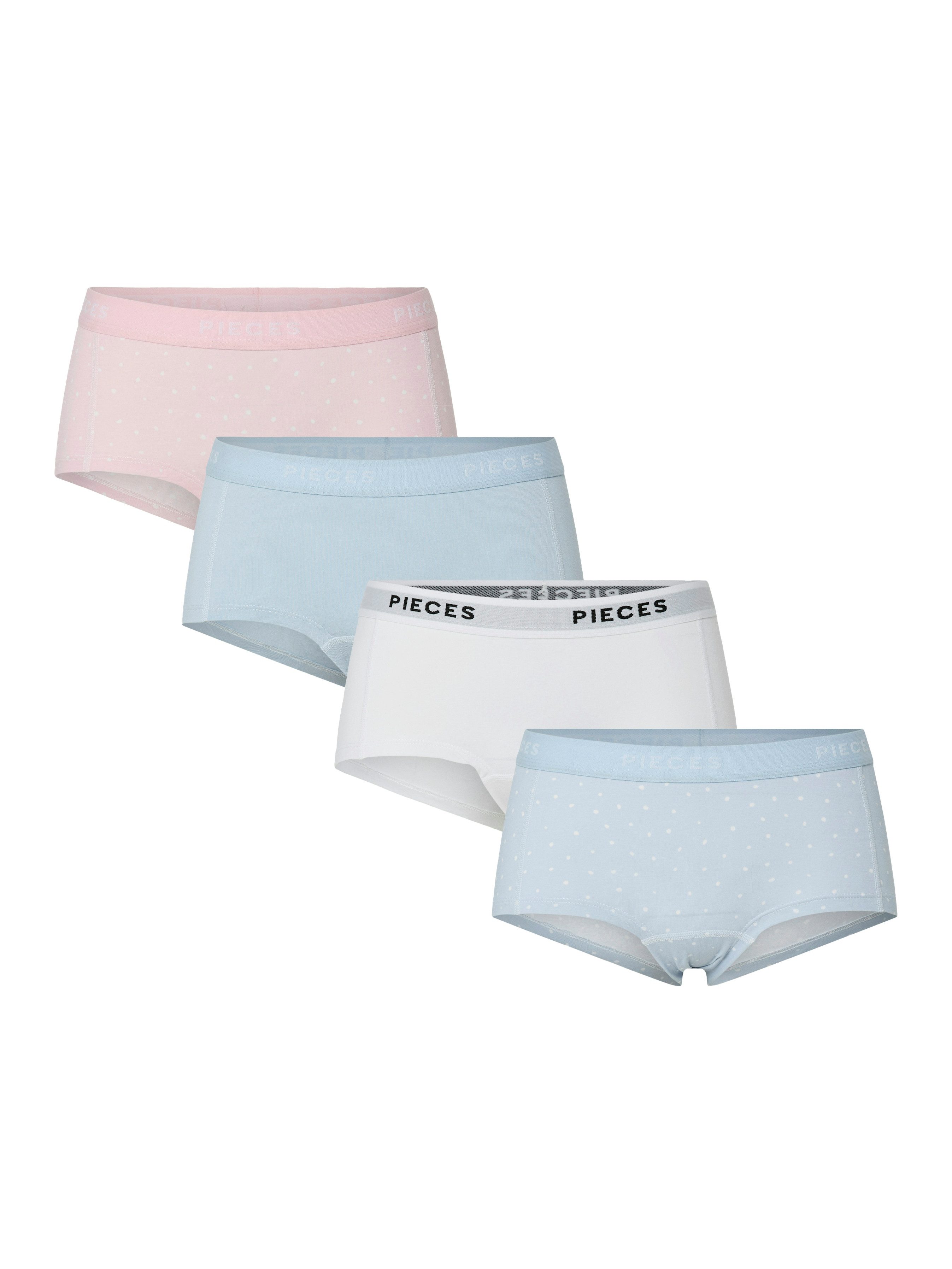 Pieces dam hipsters PCLOGO LADY 4-PACK - Bright White main image 0