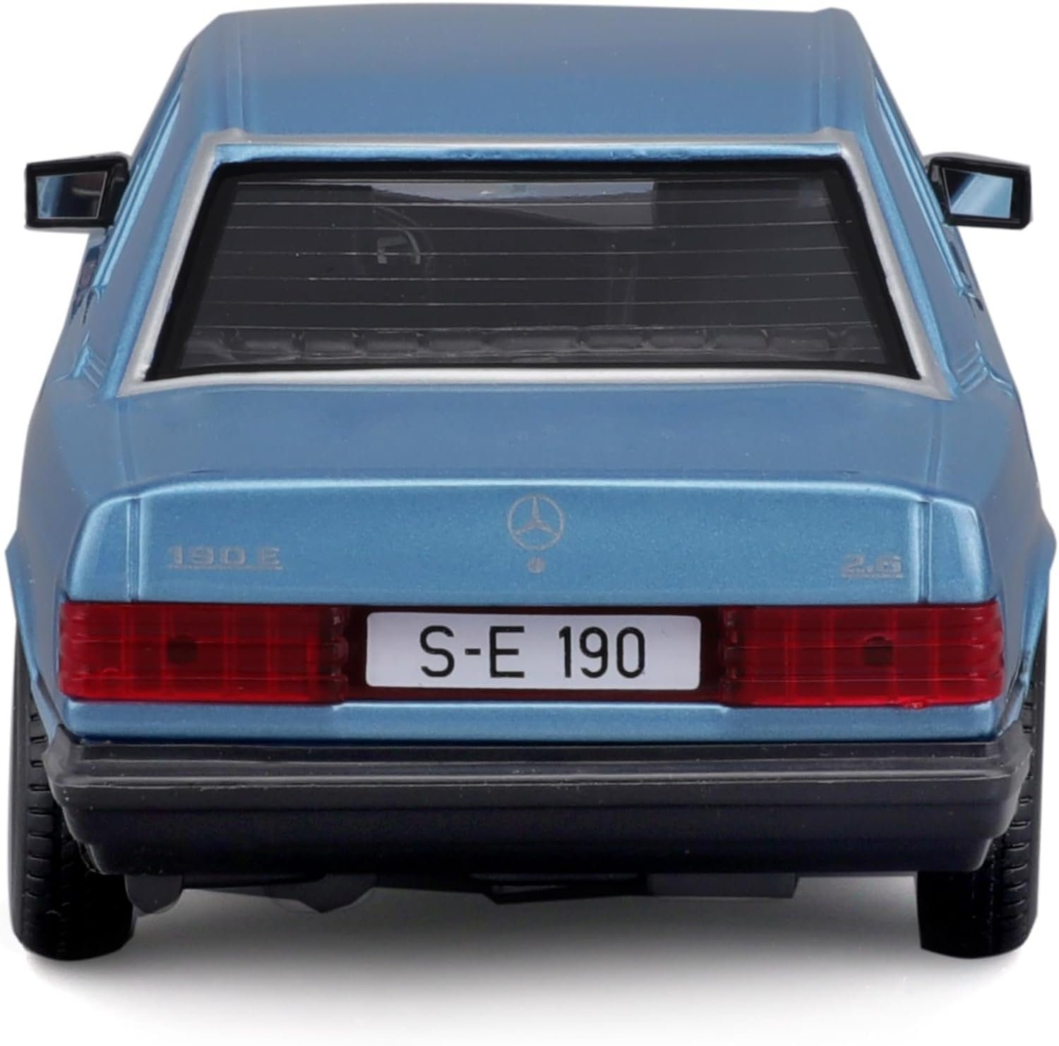 Bburago Modellauto Mercedes 190E ´87 (diamant blau), Maßstab 1:24, detailliertes Modell