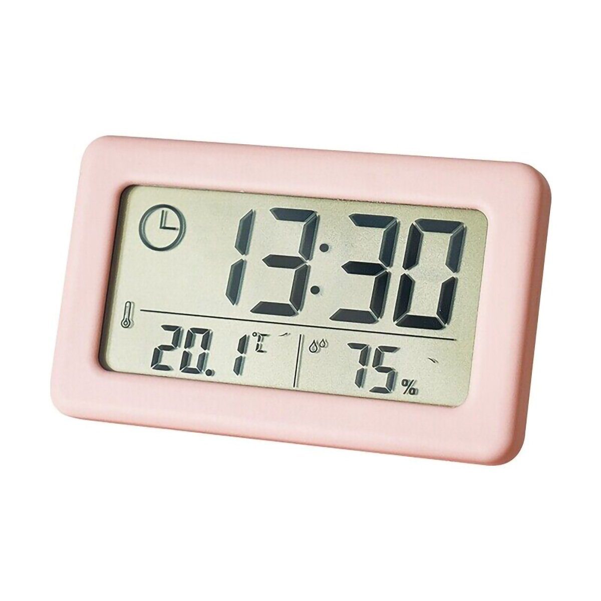 yozhiqu Pendelwanduhr Einfache elektronische Uhr für Temperatur und Luftfeuchtigkeit (Behalten Sie Änderungen der Temperatur und Luftfeuchtigkeit im Auge)