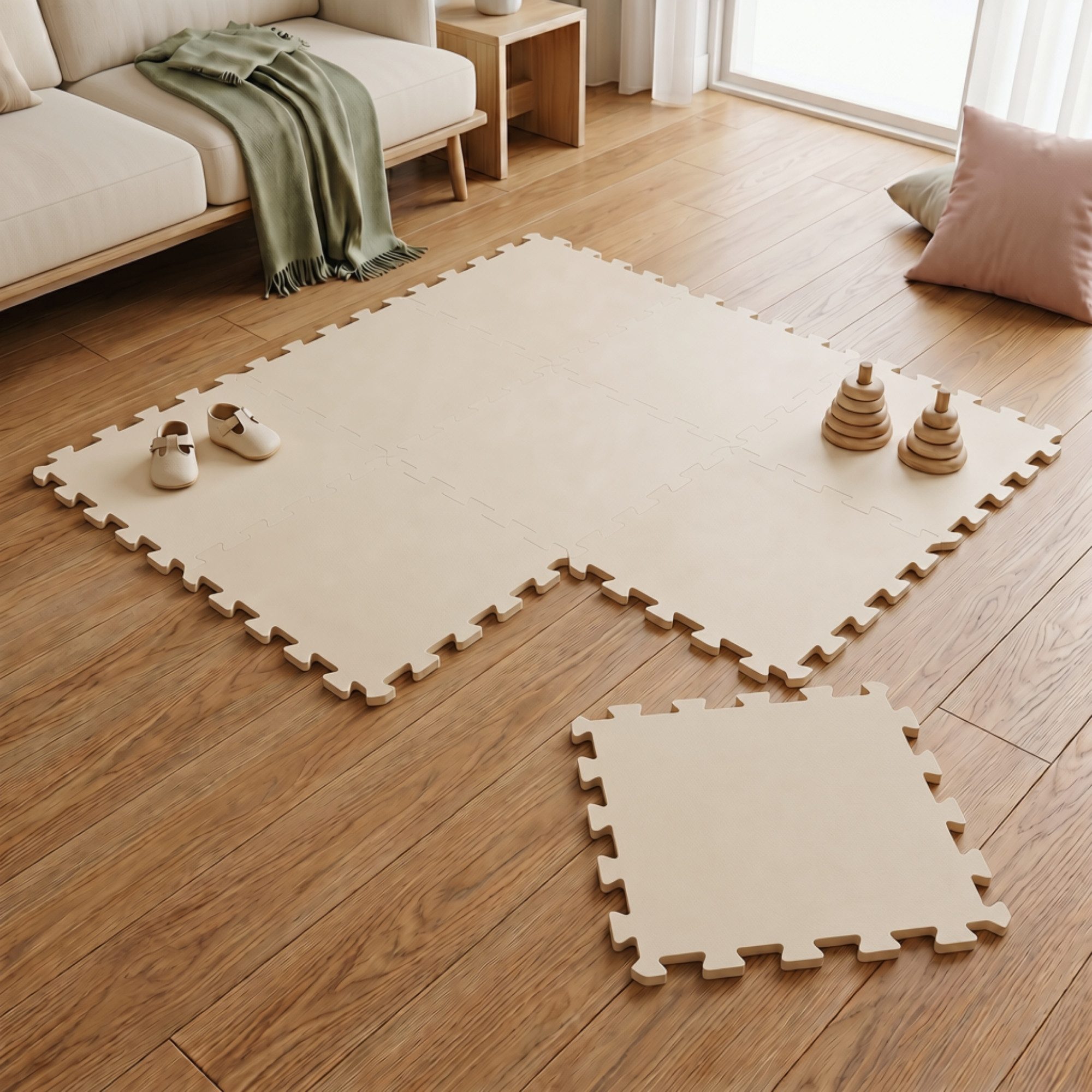 LittleTom Puzzlematte ab dem 1. Tag - 9 Teile Baby Spielmatte - 30 x 30 Kinder Krabbelmatte, (9-tlg), Spielunterlage für Babys und Kleinkinder - Kinderzimmer Puzzleteppich