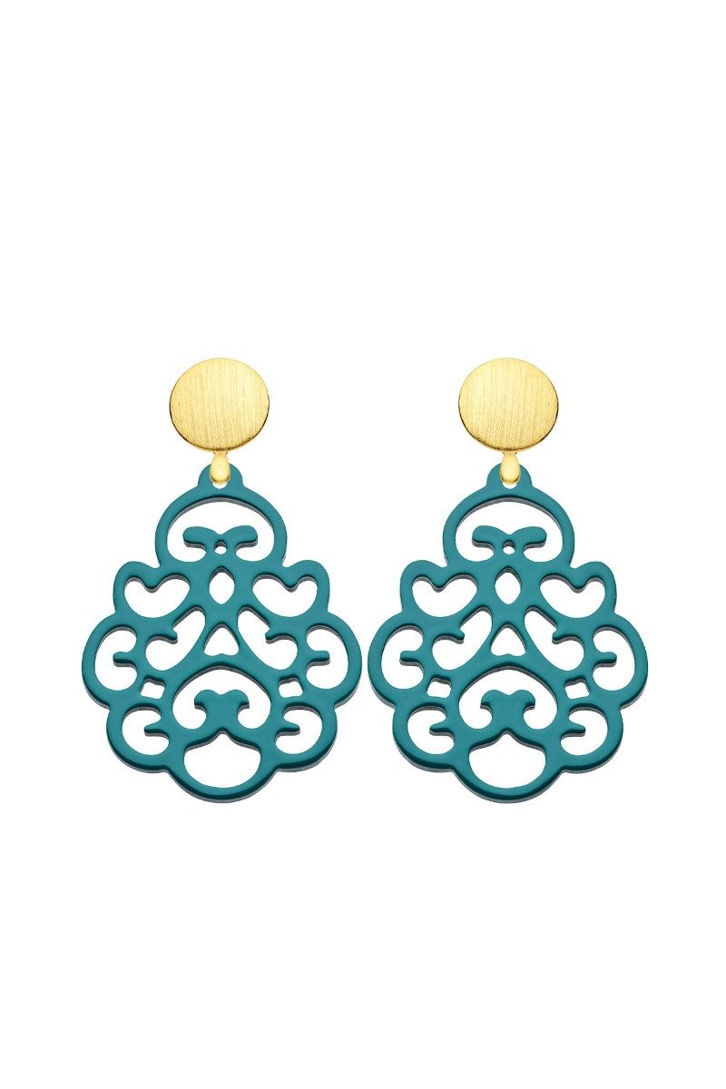 Valentinstagsgeschenk romy north vienna Ohrhänger-Set Ohrstecker-SET - RÉUNION GOLD, Petrol