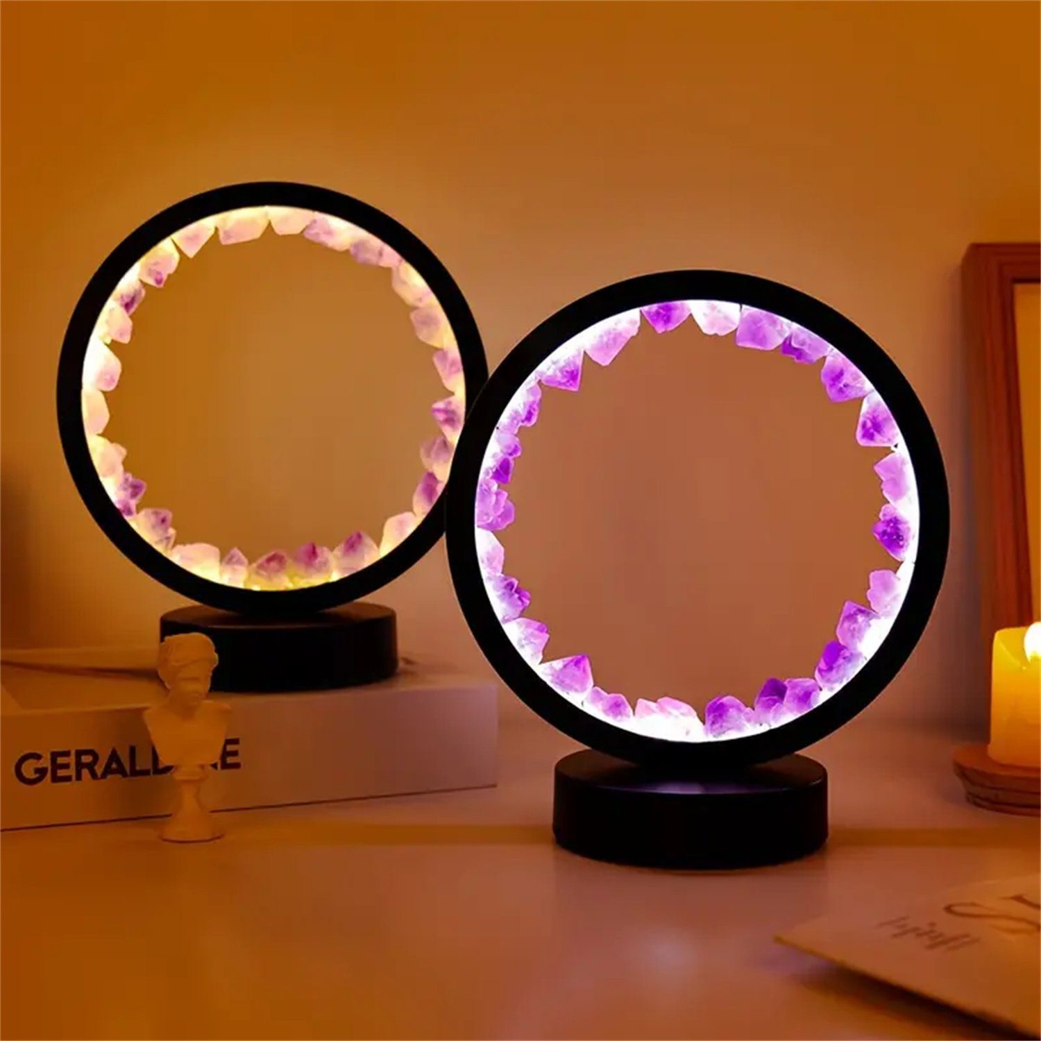 LED LED autolock Nachttischlampe mit Nachttischlampe Wiederaufladbare natürlichem