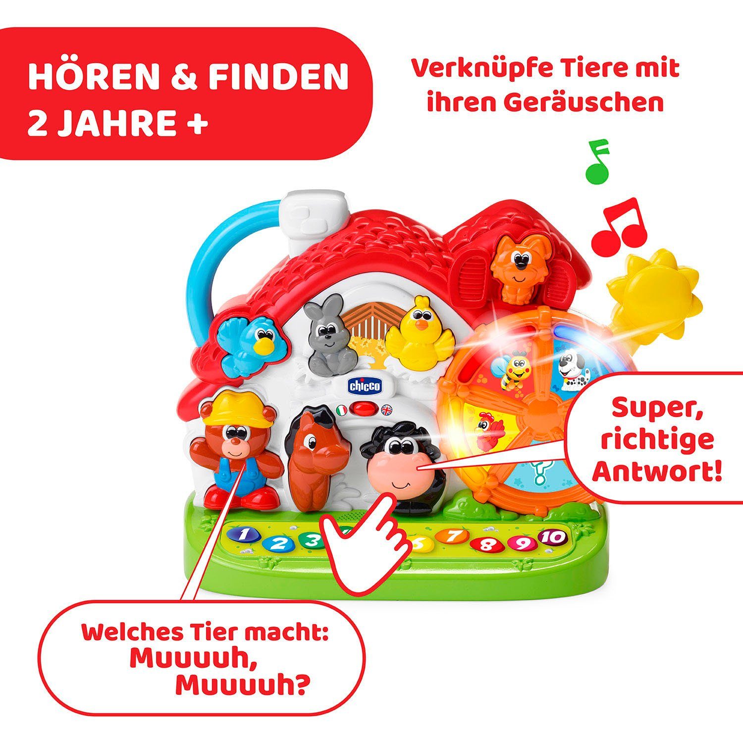 Chicco Lernspielzeug Sprechende Farm (D/GB) – Bild 5 von 5