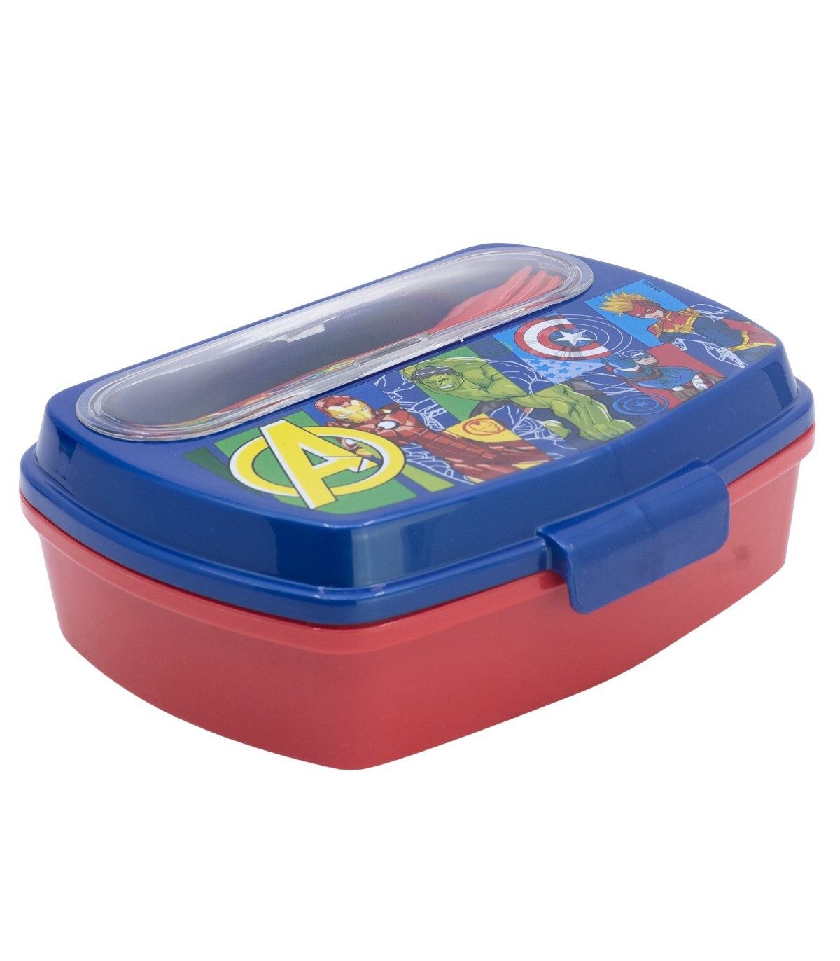 The AVENGERS Lunchbox Sandwichbox mit Besteck Kinder Brotdose Lunchbox, Polyethylen