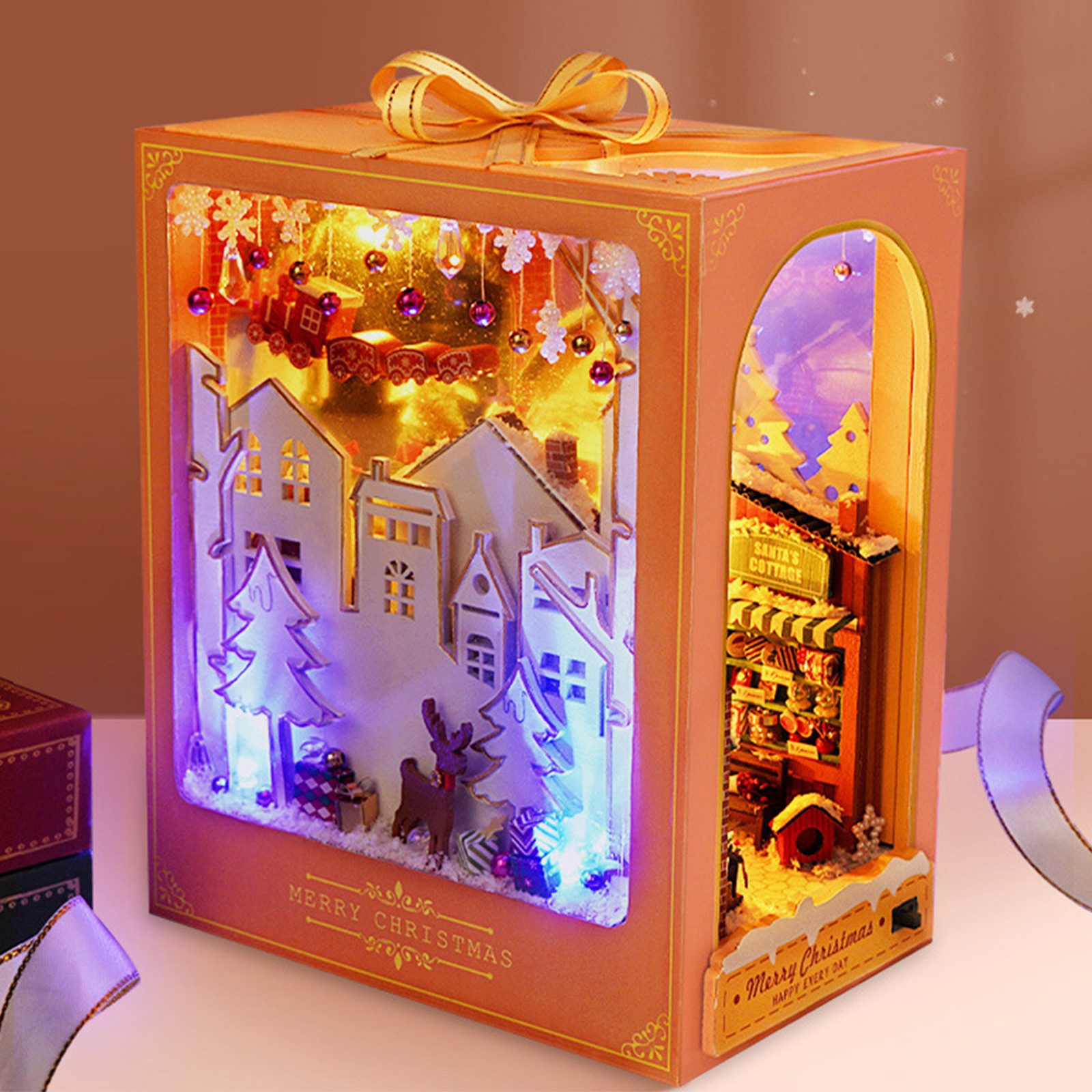 MODFU 3D-Puzzle Buchstütze Miniatur Holz Bücherregal günstig online kaufen