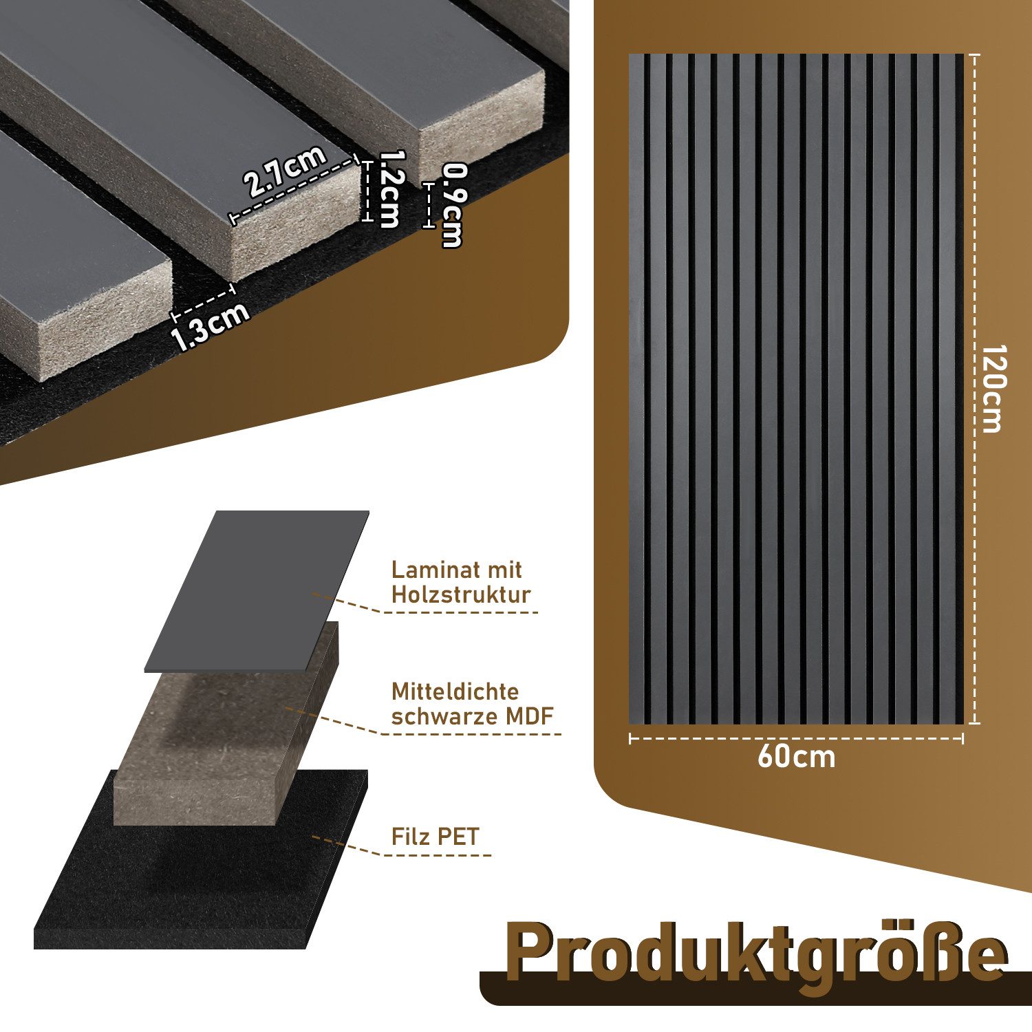 Clanmacy Wandpaneel 2x Wandpaneele Akustik MDF günstig online kaufen
