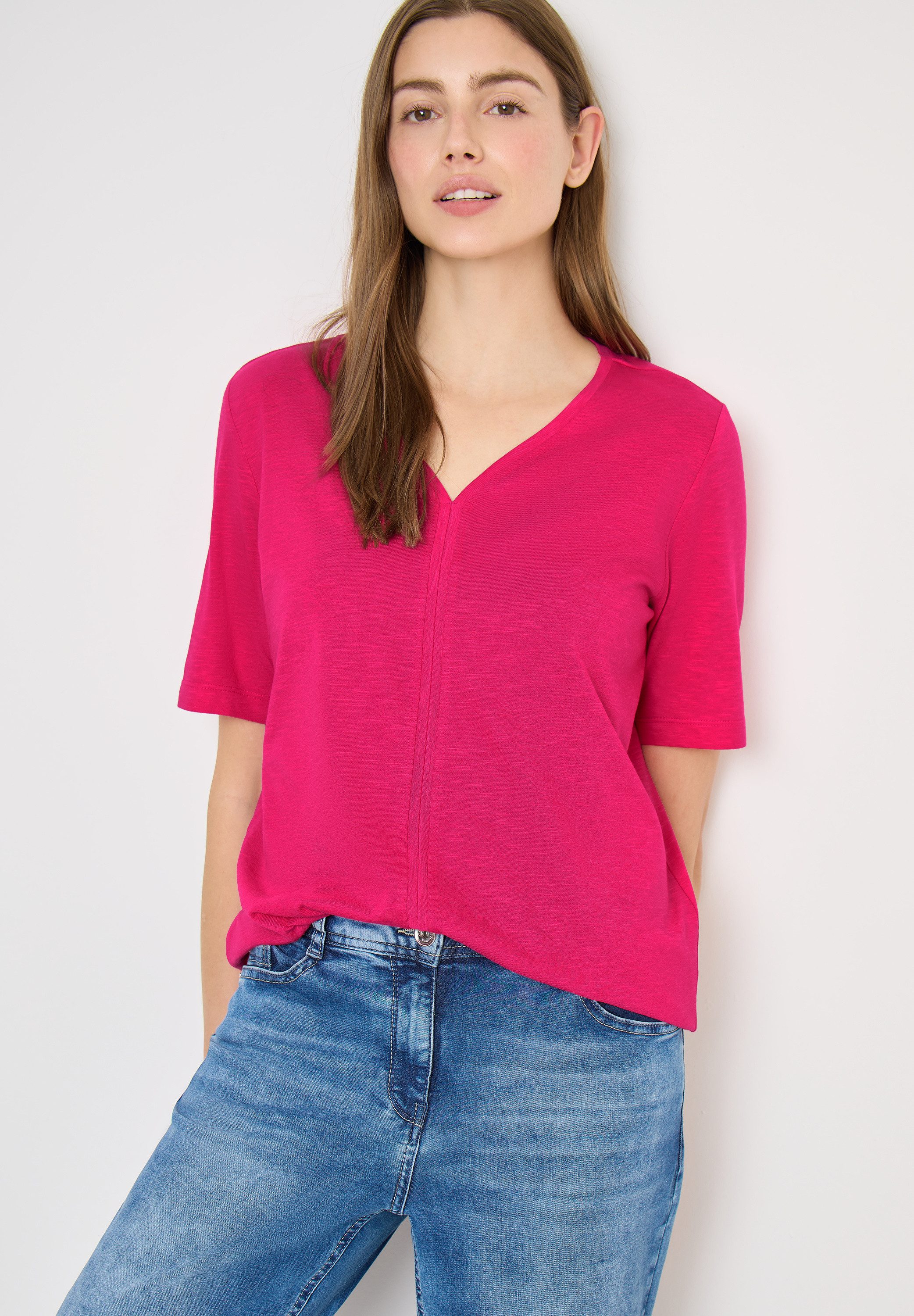 CECIL V-Shirt Sommershirt im Tunika-Look günstig online kaufen