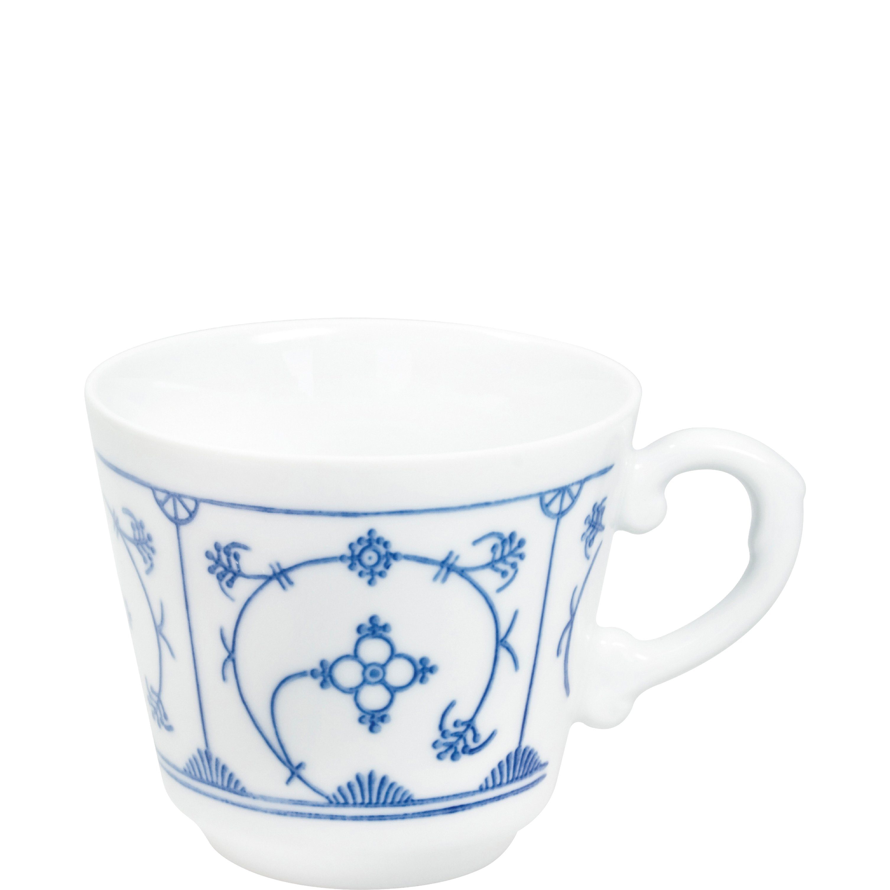 KAHLA Tasse Blau Saks 0,18 l, Porzellan, von Hand dekoriert