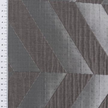 Meterware Rasch Textil Vorhangstoff Doubleface Willow Chevron anthrazit 295cm, blickdicht, überbreit, doubleface