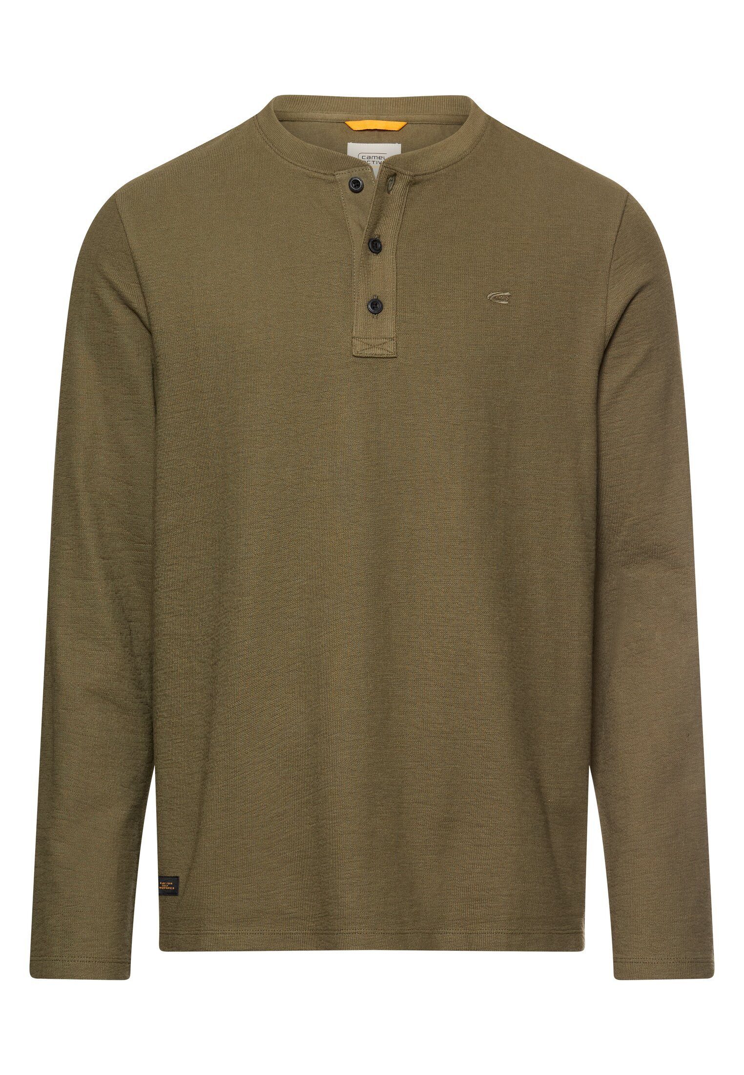Henleyshirt mit Knopfleiste Langarm