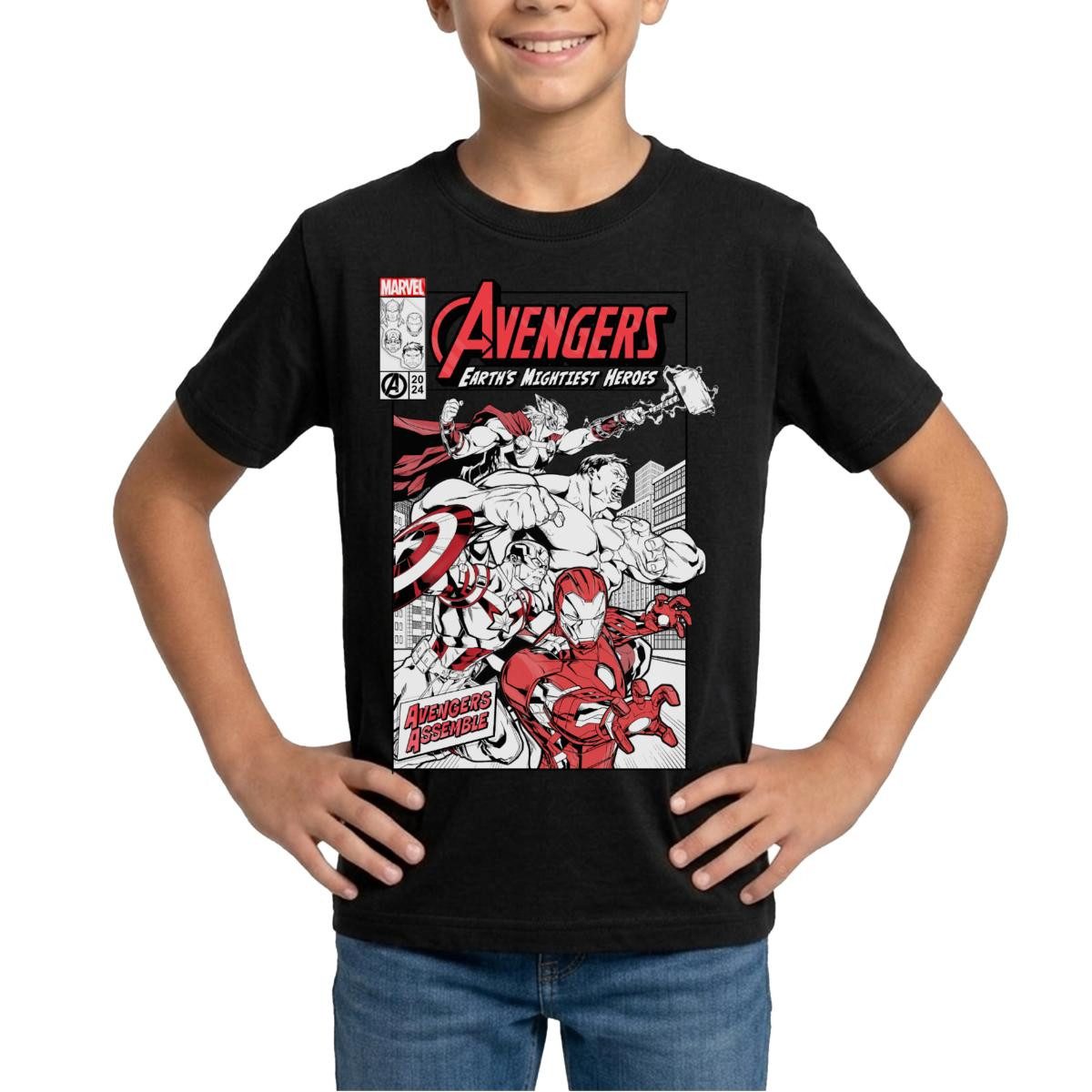 T-Shirt Avengers Assemble Helden Comic-Motiv Teenager T-Shirt