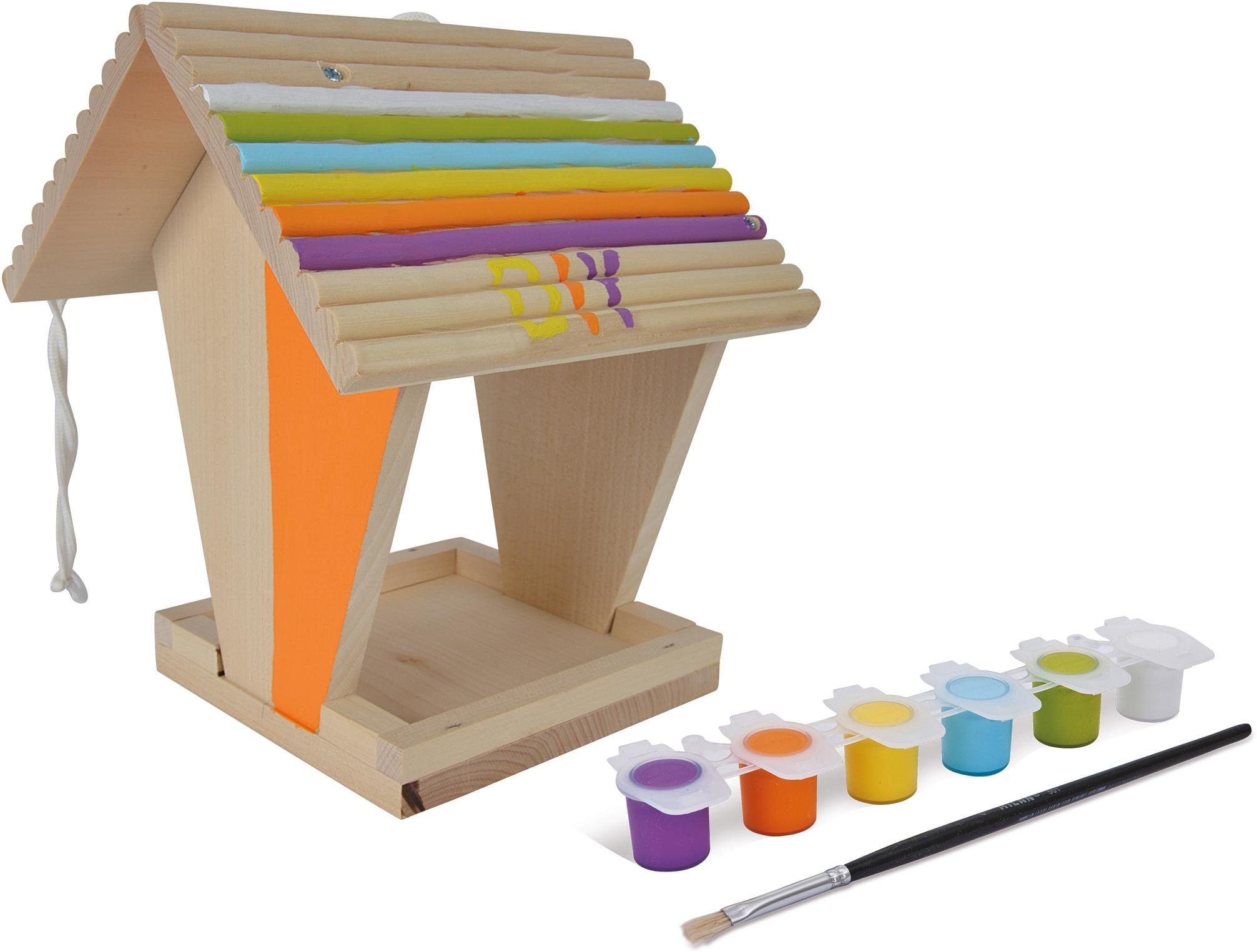 Eichhorn Kreativset Outdoor Futterhaus, (Set), Zum Zusammenbauen und Bemalen; Made in Europe