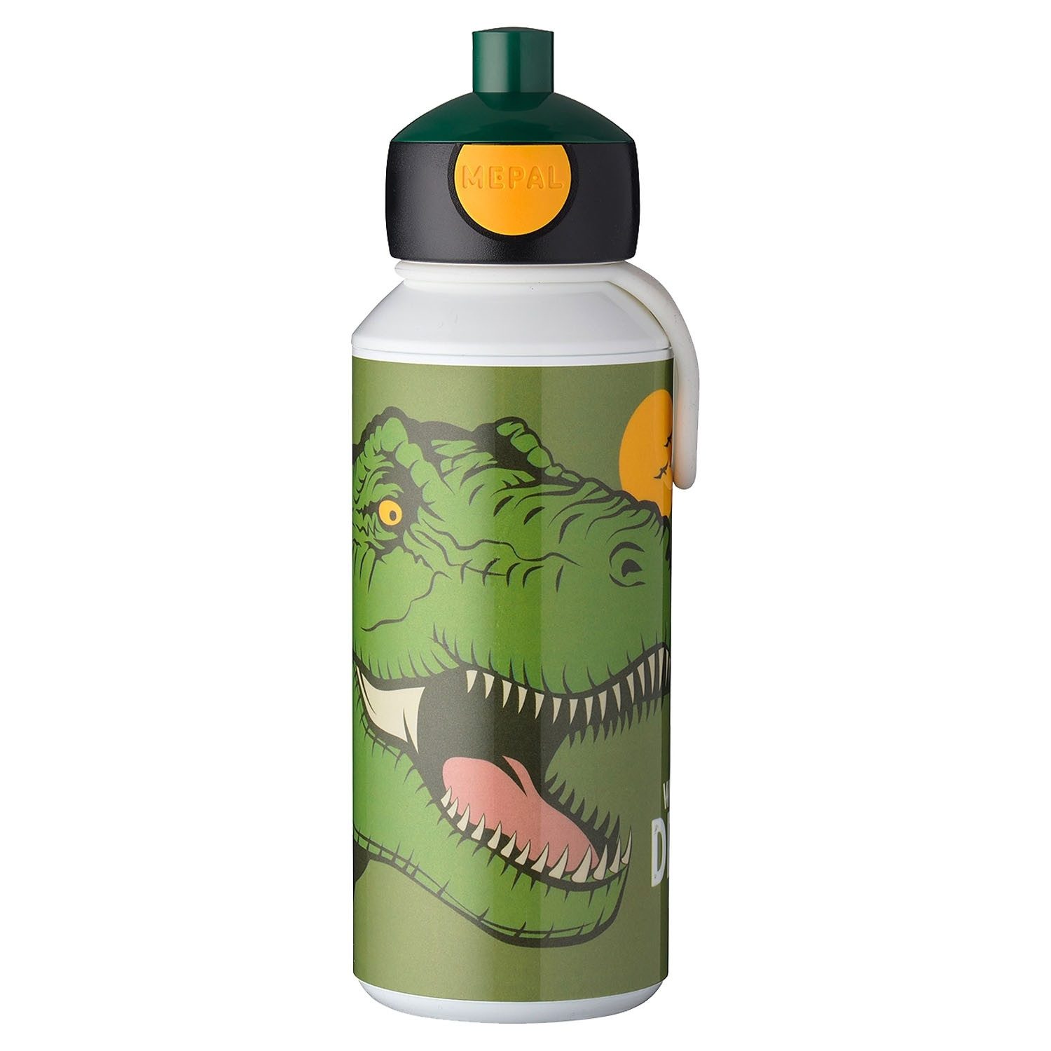 Trinkflasche CAMPUS, 400 ml, Grün, Schwarz, Kunststoff, Silikon