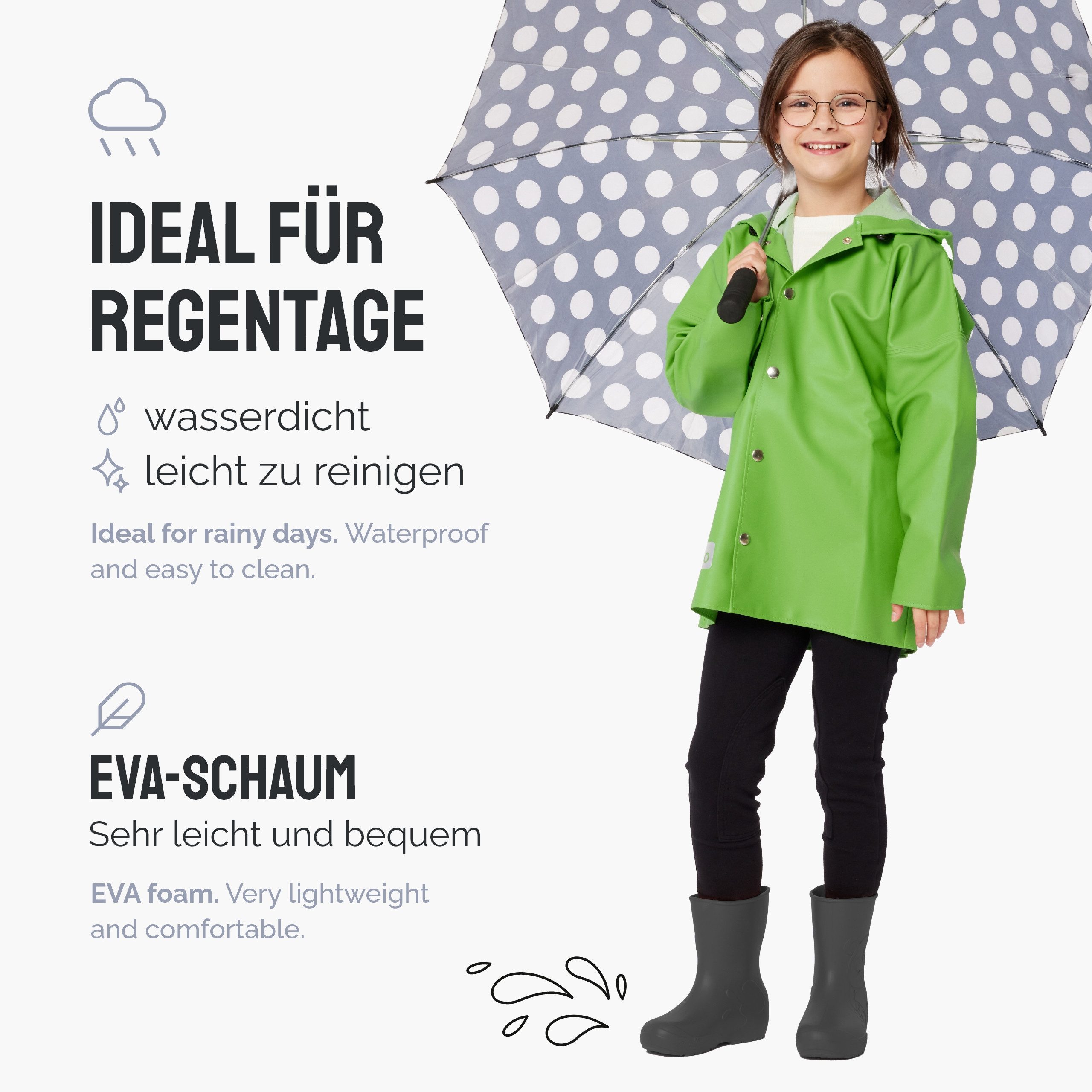 Ladeheid EVA Kinder Regenschuhe LA-CA-10 Gummistiefel – Bild 4 von 5