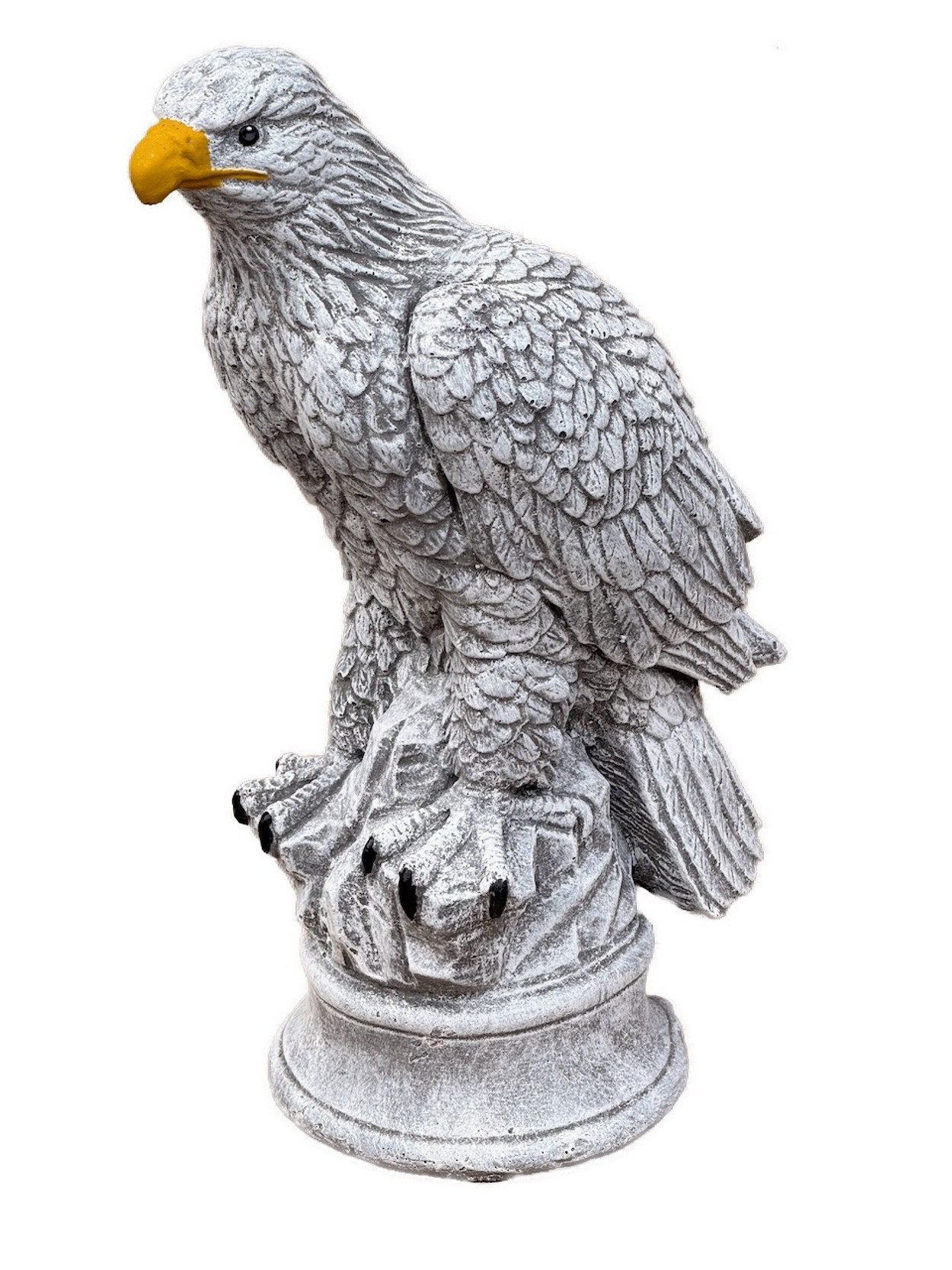 Gartenfigur Steinfigur Adler, frostfester Steinguss, Höhe ca. 38 cm, Gewicht 8 kg