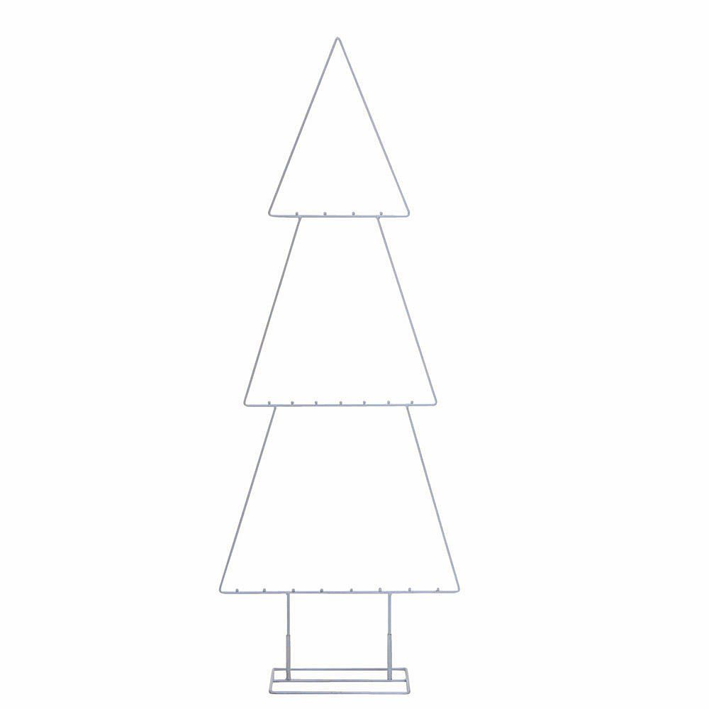 Spetebo Weihnachtskugelständer Deko Metall - 111 cm - Tannenbaum zum Aufstellen, mit 3 Ebenen um Weihnachtsschmuck zu befestigen