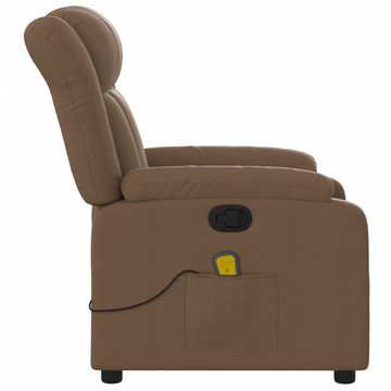 vidaXL Sessel Massagesessel Braun Stoff (1-St)