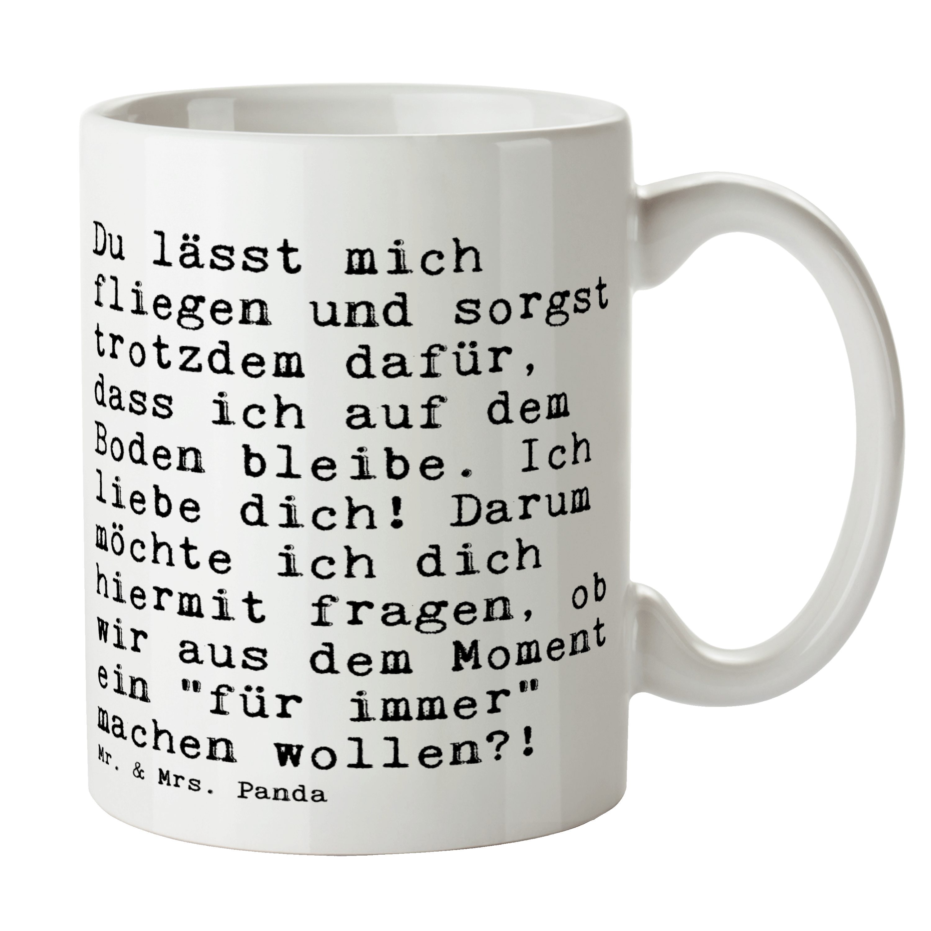 Mr. & Mrs. Panda Tasse »Du lässt mich fliegen... Weiß Geschenk