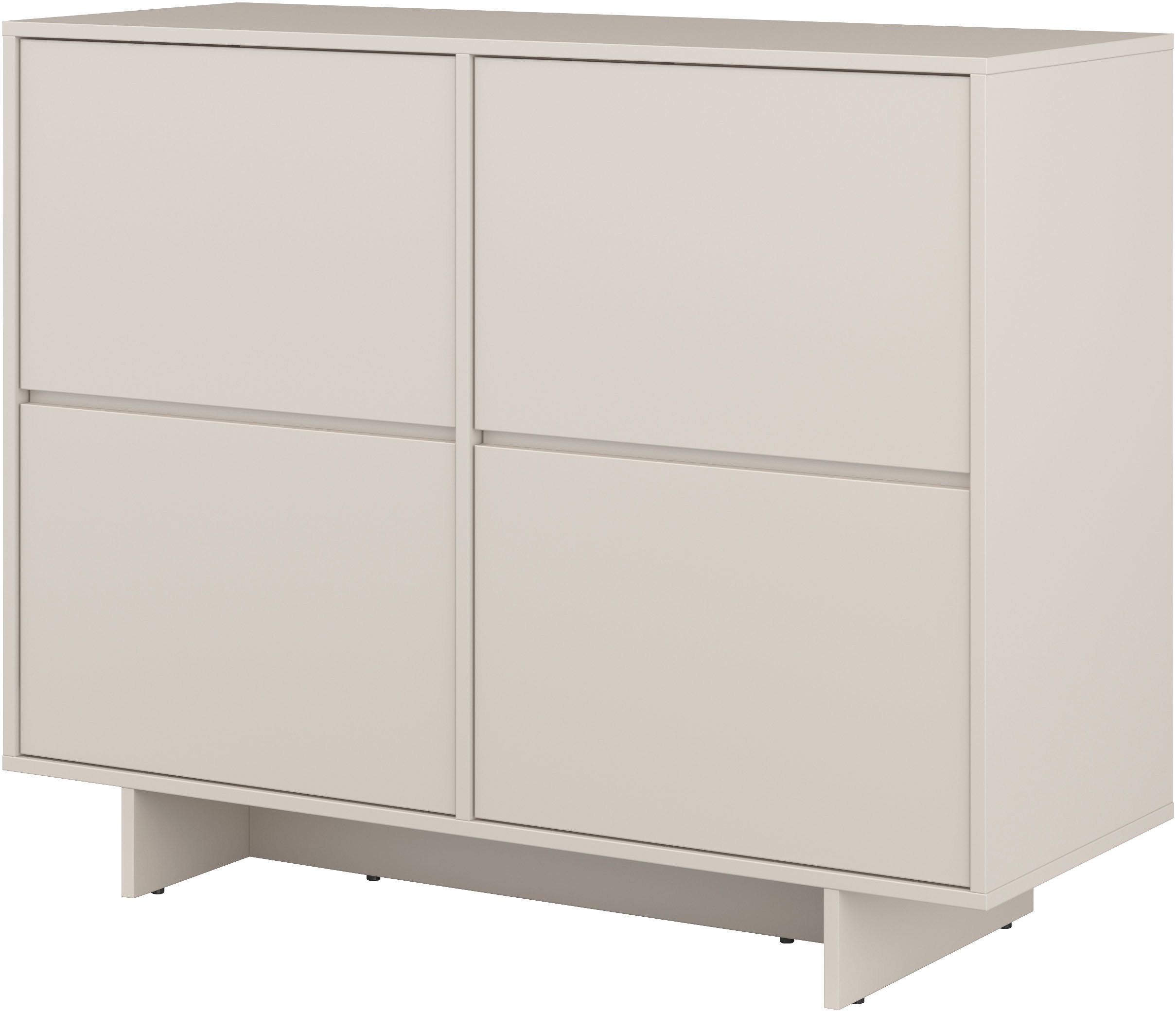 OTTO home Sideboard Tatami, Stilvolle, moderne grifflose Kommode 2 Türen, Breite 111cm, Anrichte mit viel Stauraum, Böden verstellbar, push-to-open-Funktion