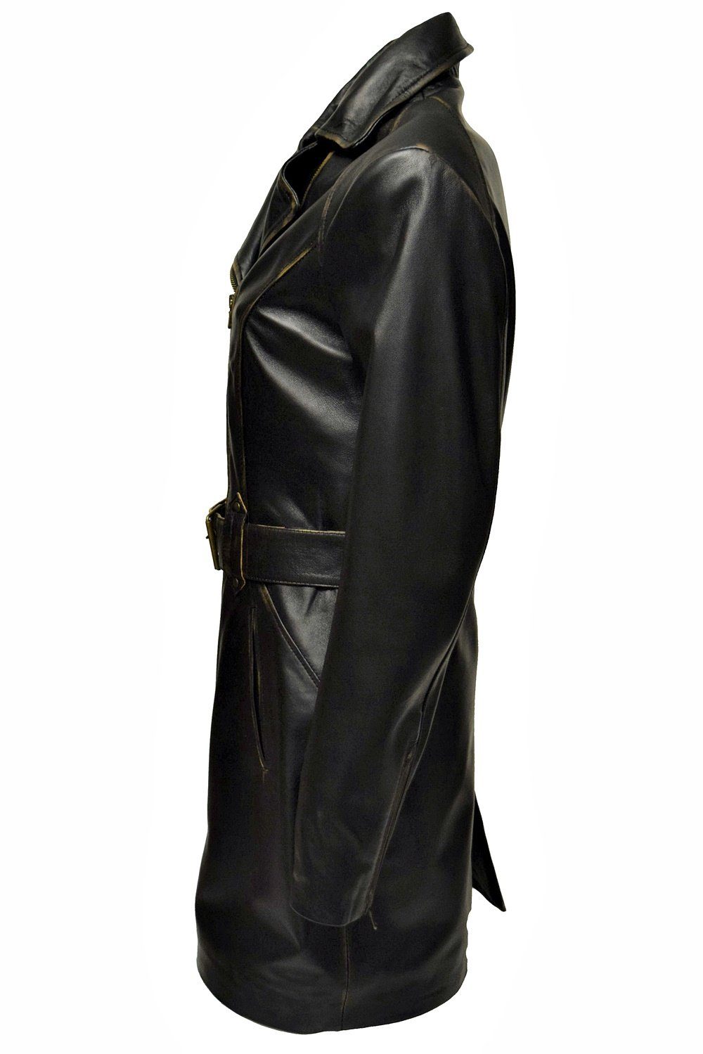 Zimmert Leather Ledermantel Una Reverskragen günstig online kaufen