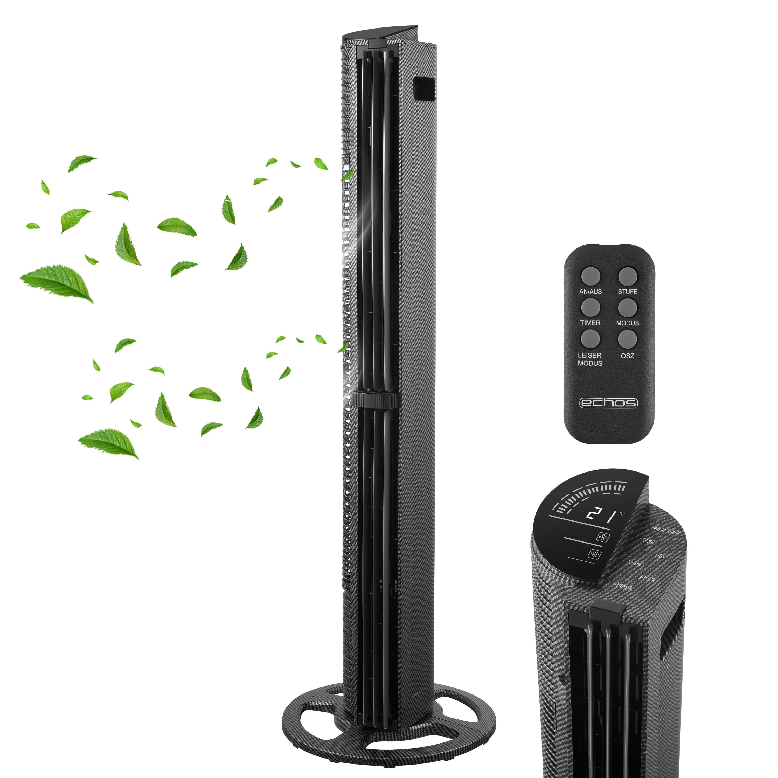 echos Turmventilator Eco-1230, LED-Display