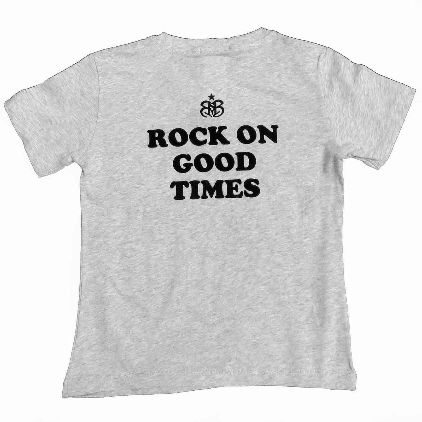 Rock STAR Baby T-Shirt Rock Star Baby T-Shirt „Smiley Star“ in Grau Melange (Baby)