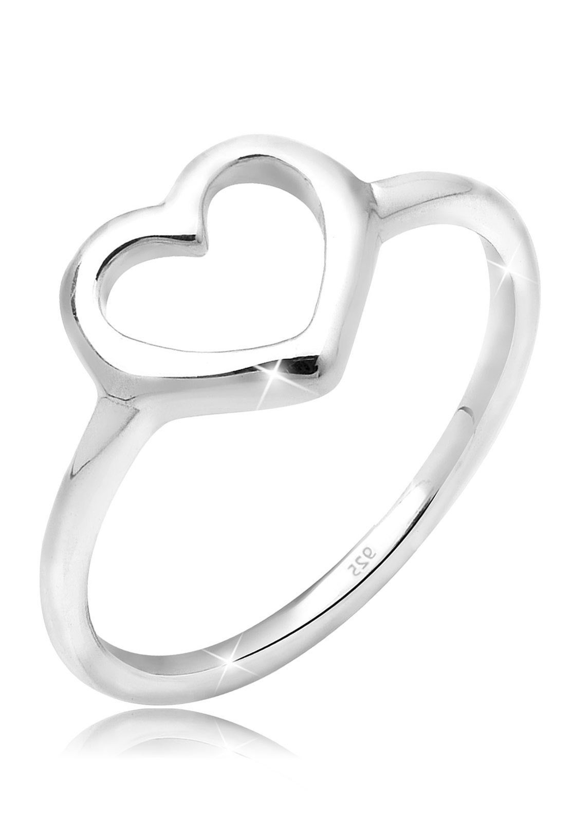 Elli Fingerring Herz Trendsymbol 925 Silber, Herz günstig online kaufen