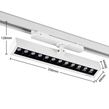 Arcchio Schienensystem-Leuchten Millay, 33.6 cm, Modern, Kunststoff, Aluminium, weiß (RAL 9010), 1 flammig, inkl.