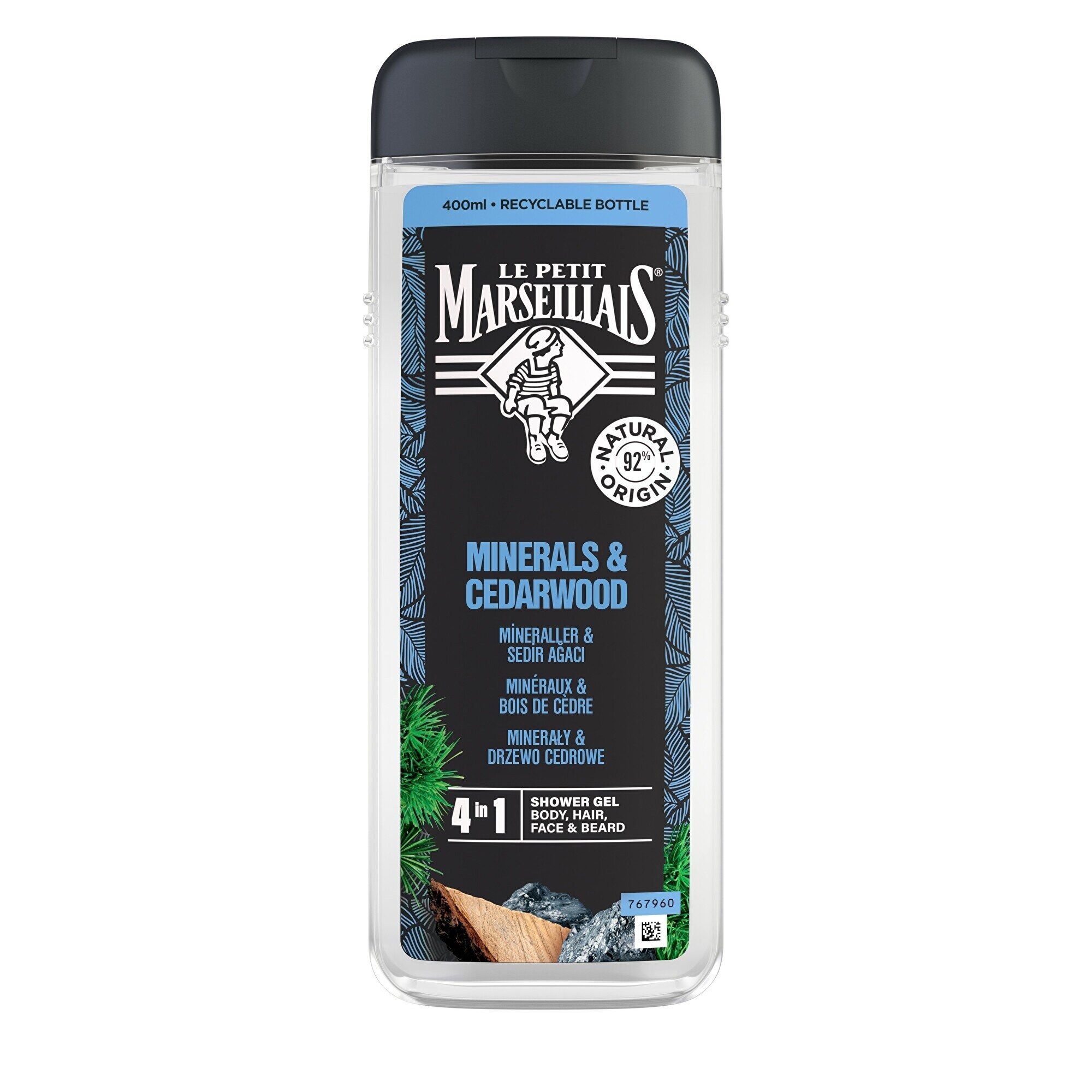 Le Petit Marseillais Duschgel für Herren Minerals & Cedarwood 400ml