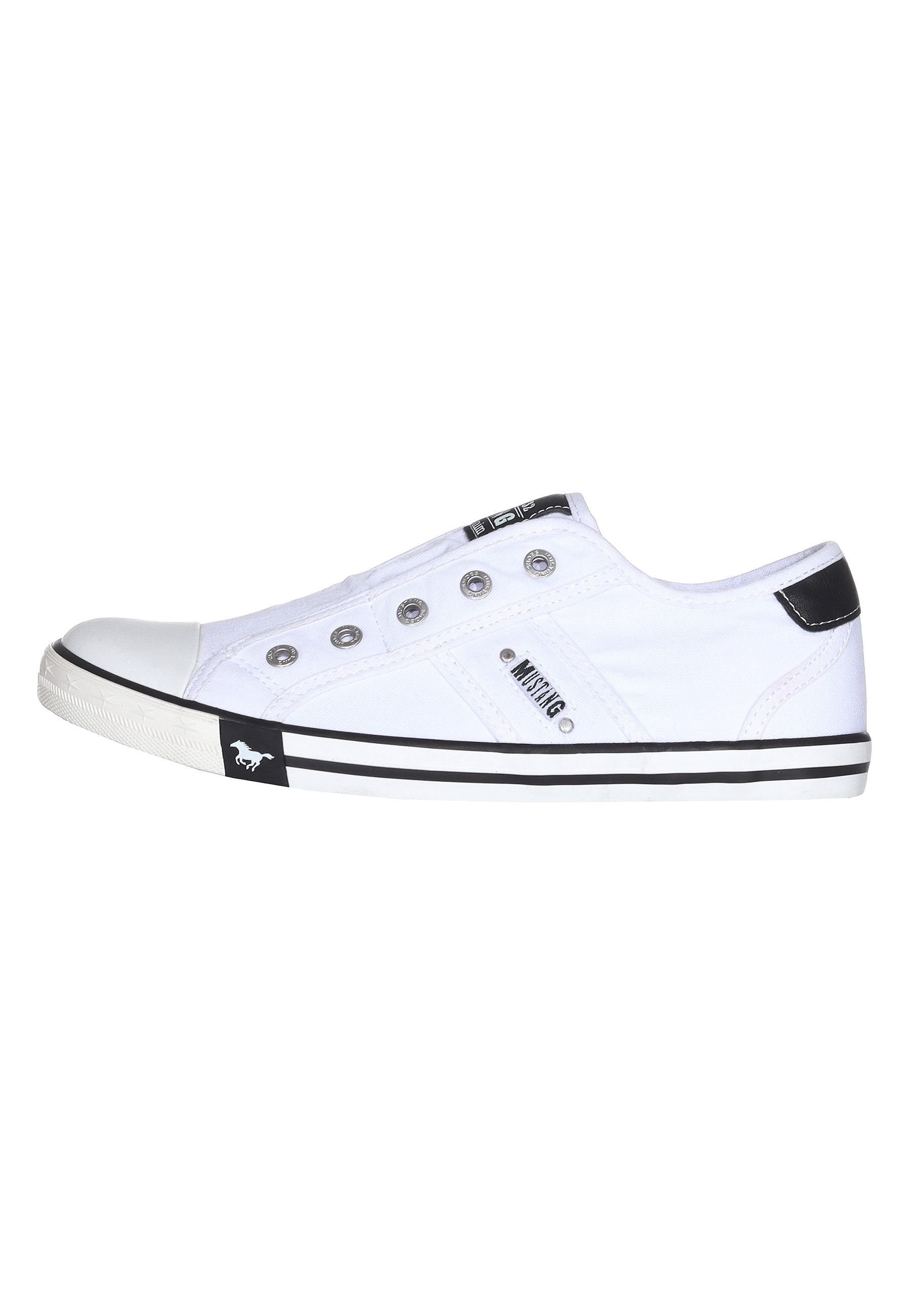 Mustang Shoes Slip-On Sneaker ohne Schnürsenkel, Slipper, Schlupfschuh mit praktischem Gummizug