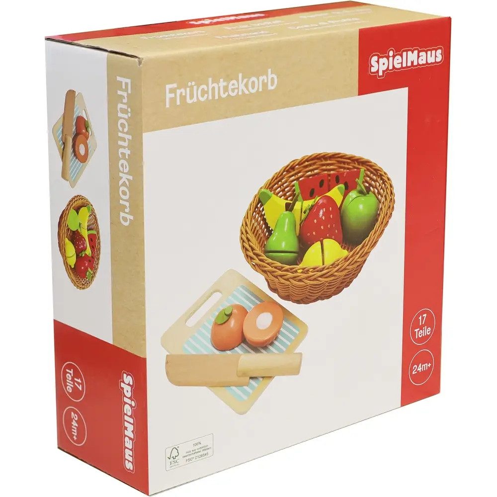 Vedes Kaufladen Spielmaus Küche Früchtekorb mit Zubehör