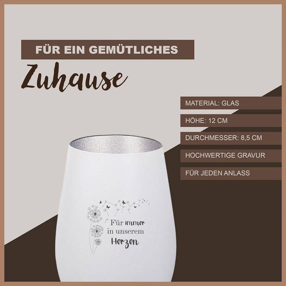 Der Porzellan-Laden Windlicht Trauerlicht mit Gravur günstig online kaufen