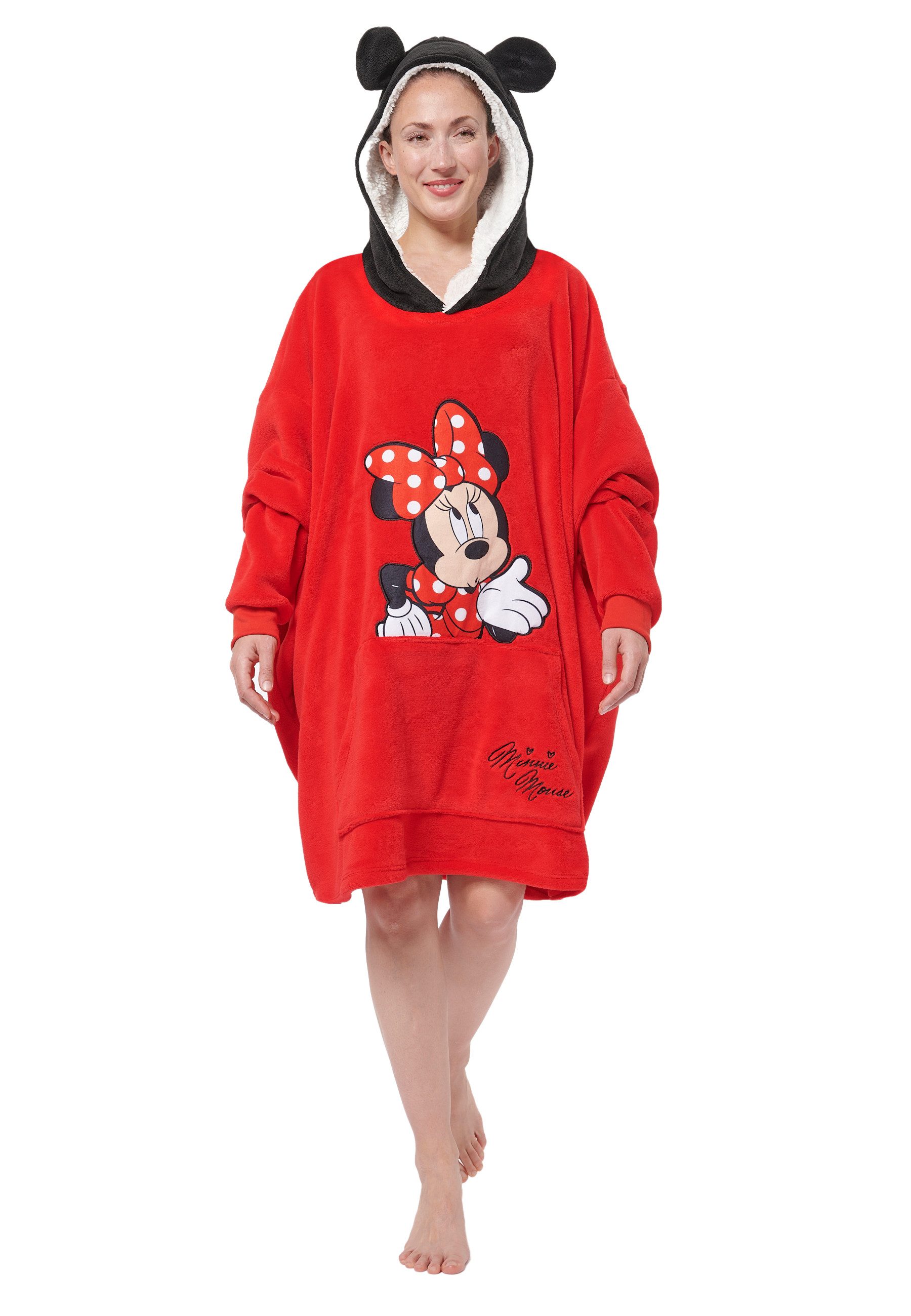 United Labels® Kapuzenpullover Disney Minnie Mouse Oversize Cozy Hoodie Übe günstig online kaufen